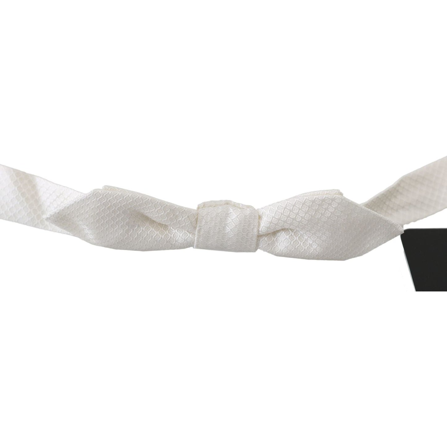 Dolce & Gabbana Elegant White Silk Bow Tie Bow Tie Dolce & Gabbana Gray