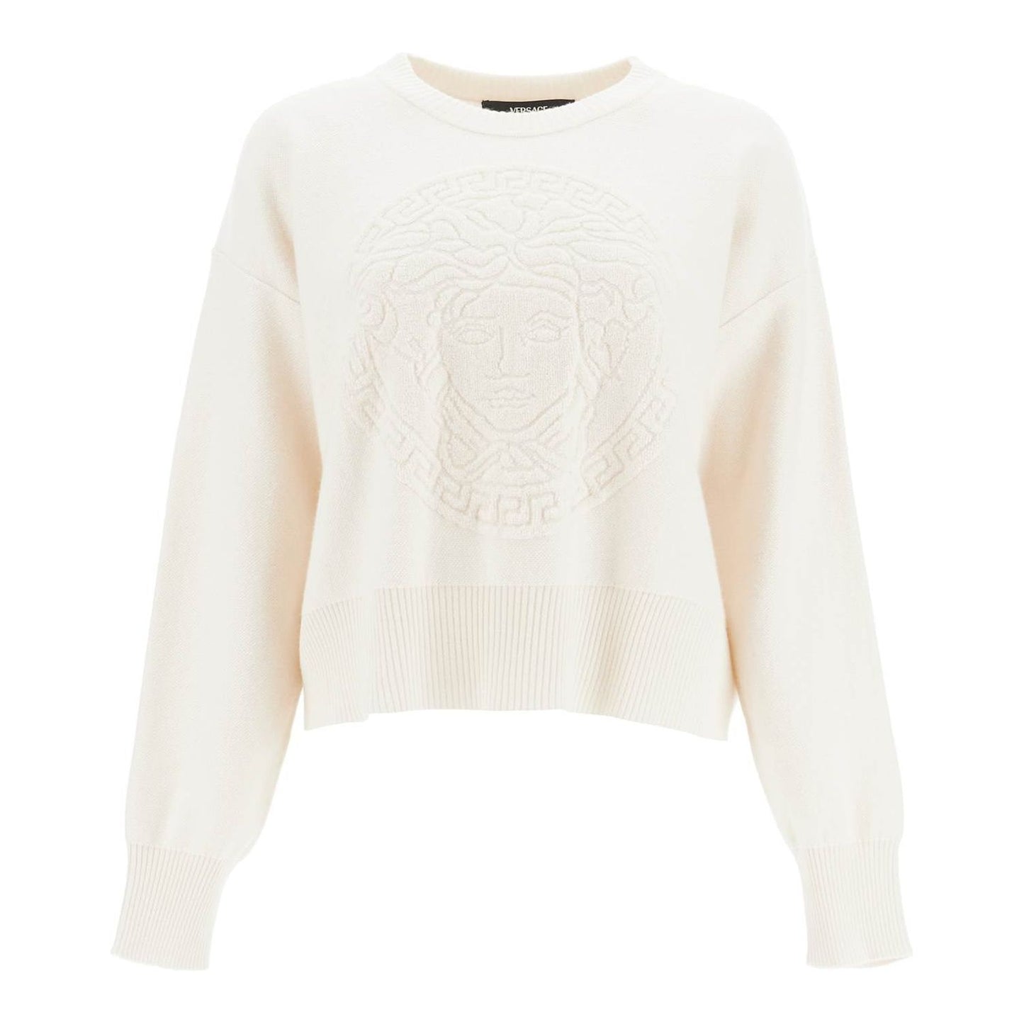 Versace boxy medusa towel stitch Knitwear Versace Beige