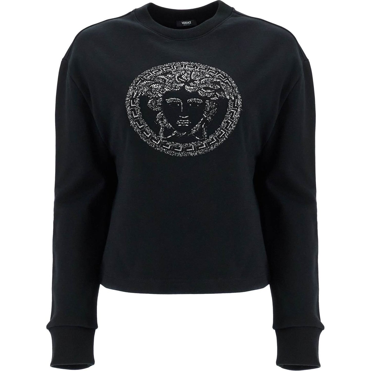 Versace 'boxy sweatshirt with med Topwear Versace Black