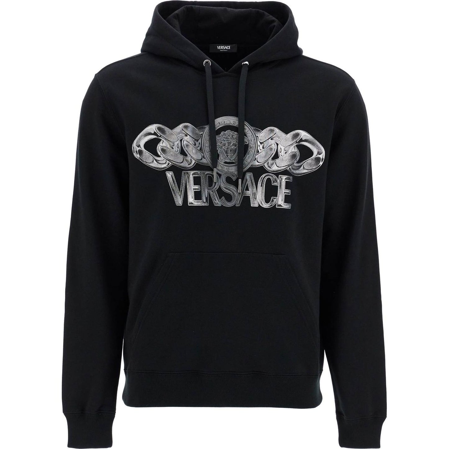 Versace 'hooded sweatshirt with medusa Topwear Versace Black