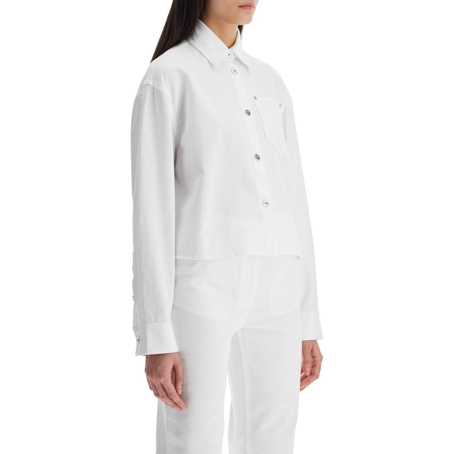 Versace short boxy shirt Topwear Versace Light Gray