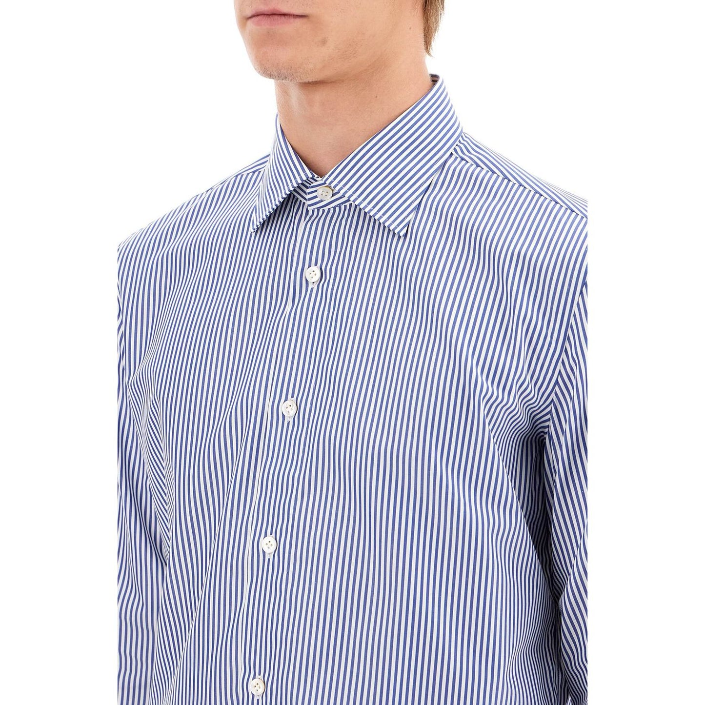 VINCENZO DI RUggIERO slim fit twill shirt for men Shirts VINCENZO DI RUggIERO Light Gray