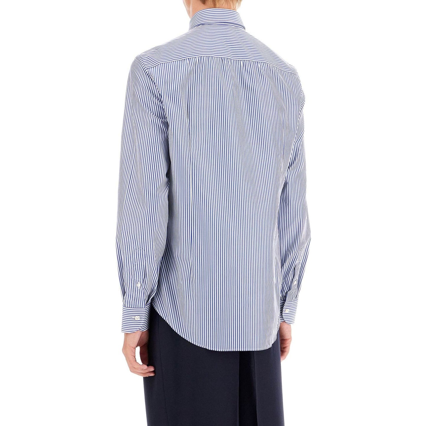 VINCENZO DI RUggIERO slim fit twill shirt for men Shirts VINCENZO DI RUggIERO Light Gray