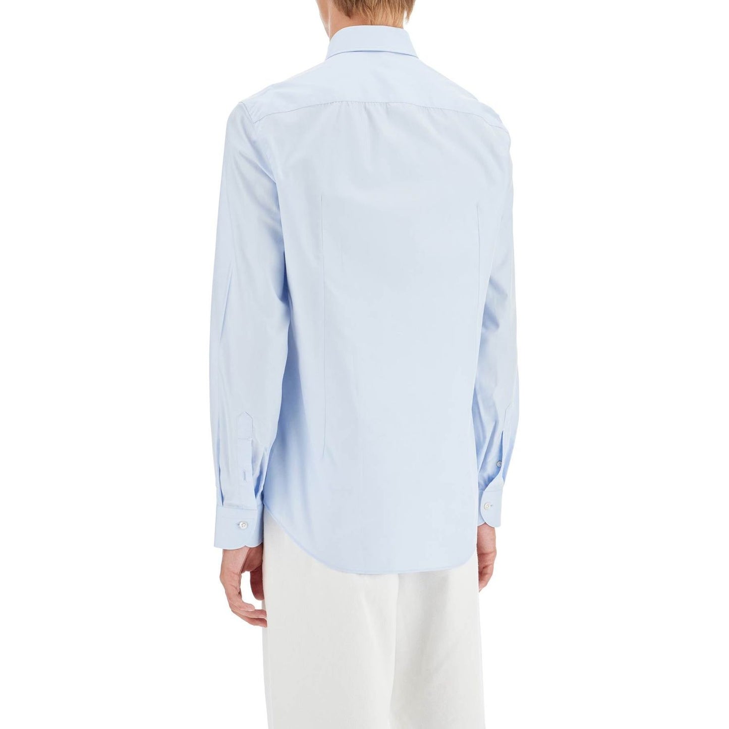 VINCENZO DI RUggIERO slim fit twill shirt for men Shirts VINCENZO DI RUggIERO Light Gray