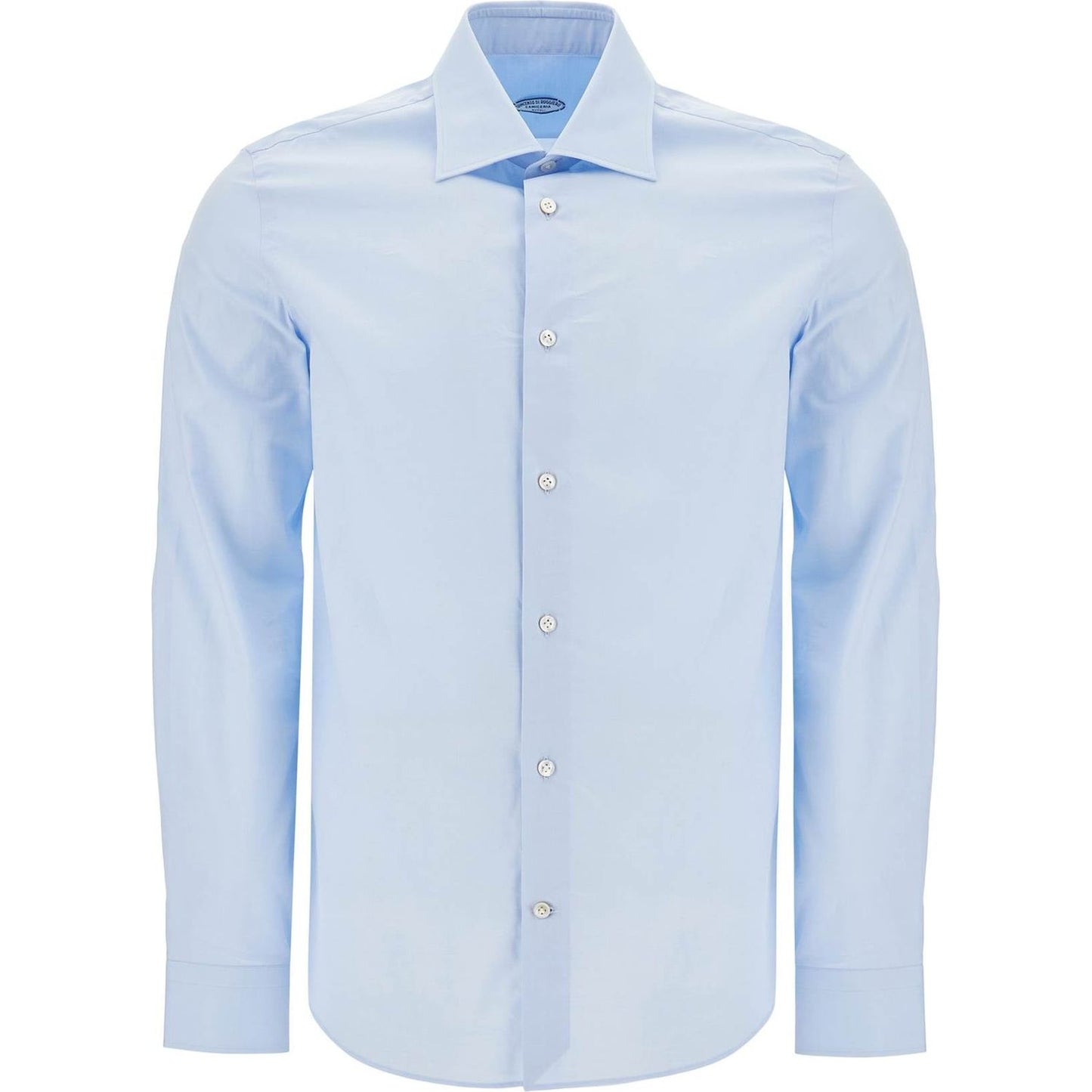 VINCENZO DI RUggIERO slim fit twill shirt for men Shirts VINCENZO DI RUggIERO Light Gray