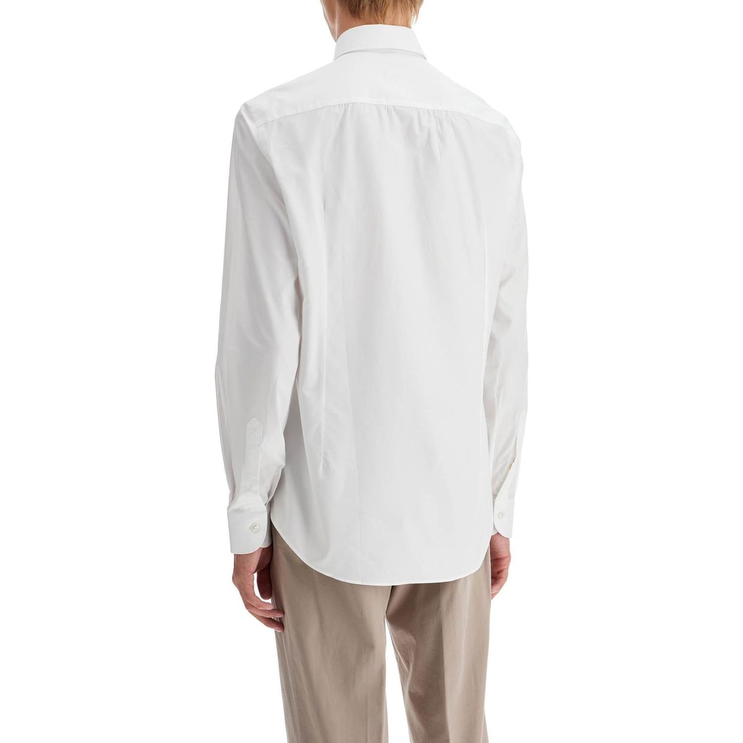 VINCENZO DI RUggIERO slim fit twill shirt for men Shirts VINCENZO DI RUggIERO Light Gray