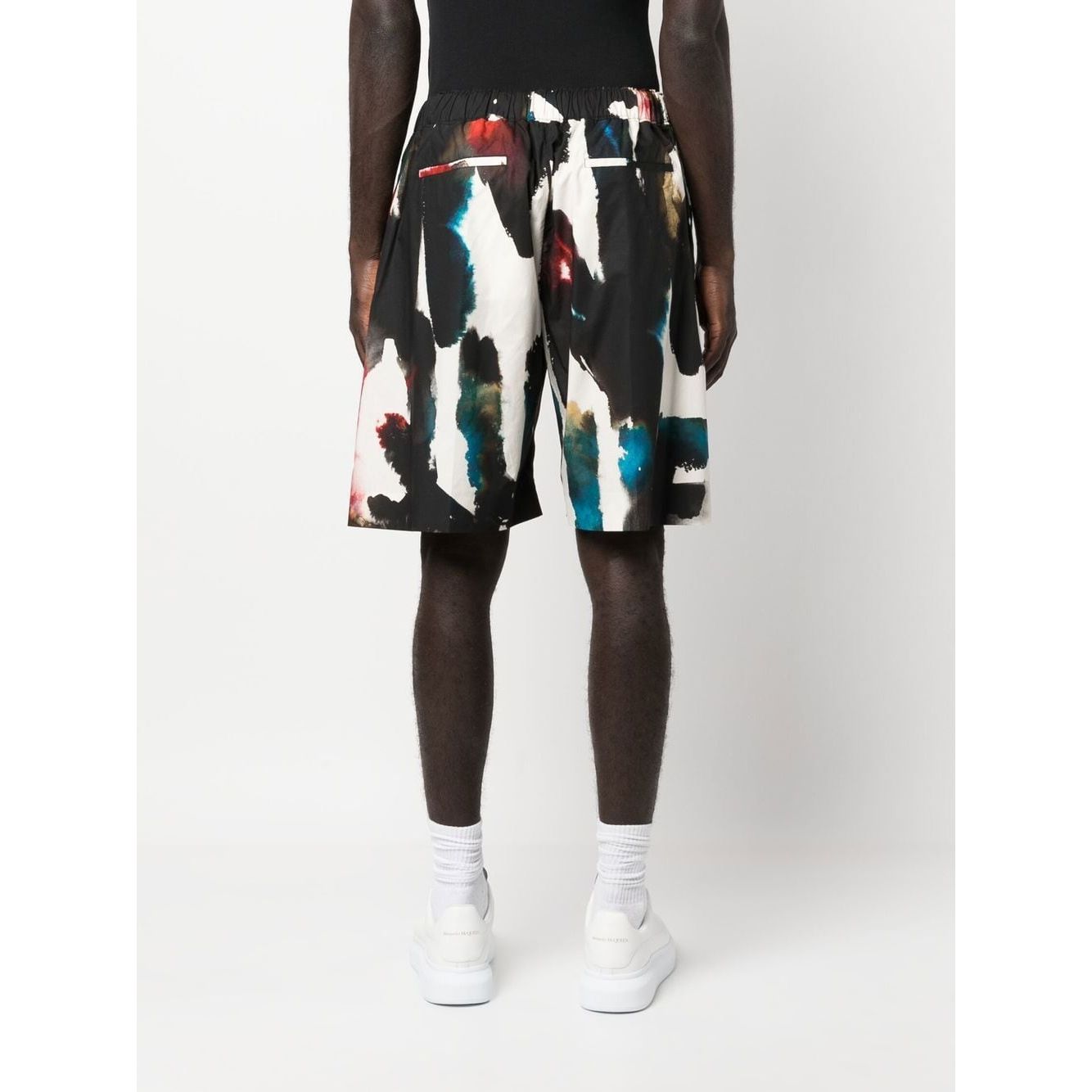 Alexander McQueen Straight Print Shorts Short trousers Alexander Mcqueen Dark Slate Gray
