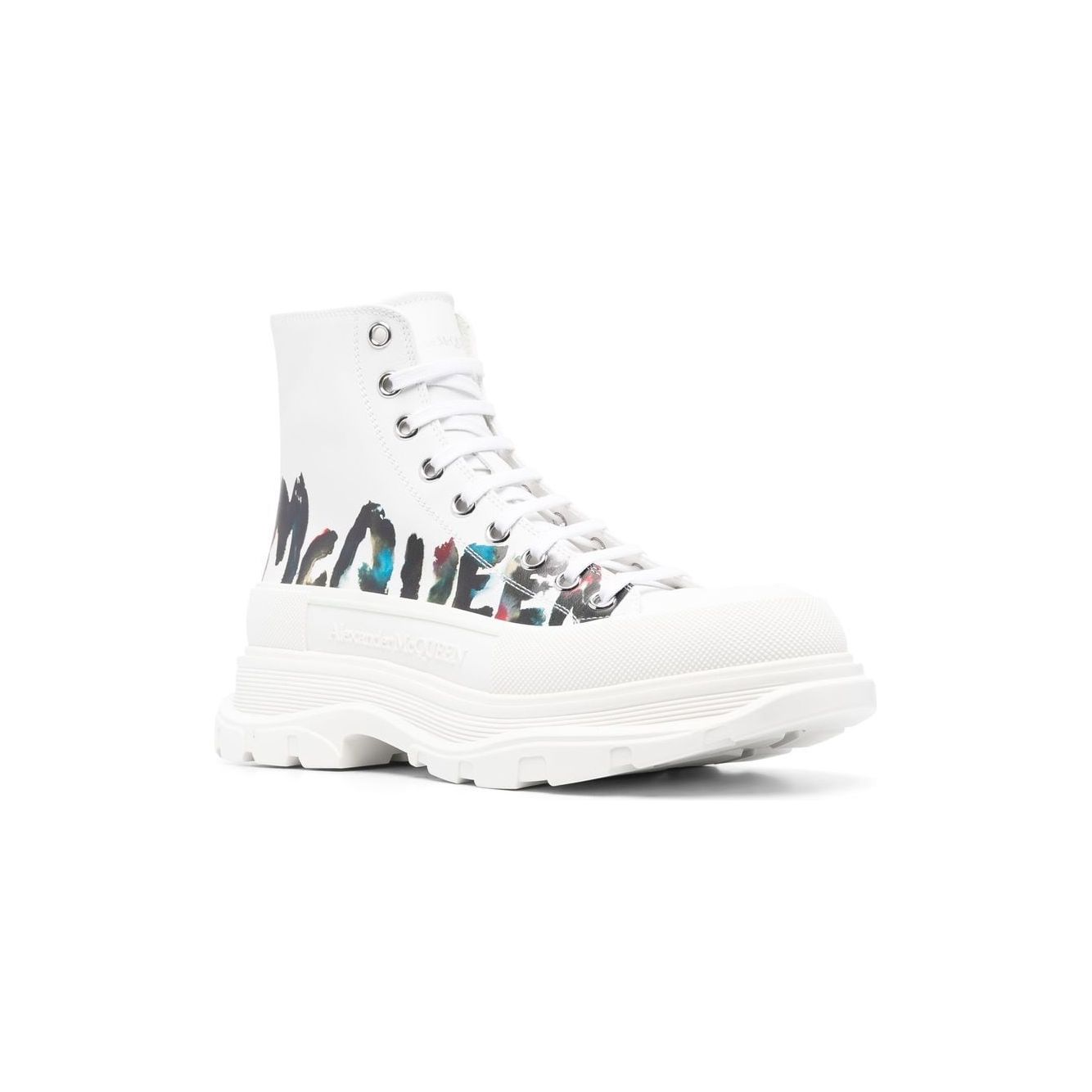 Alexander McQueen Tread Slick high-top Sneakers Boots Alexander Mcqueen White Smoke