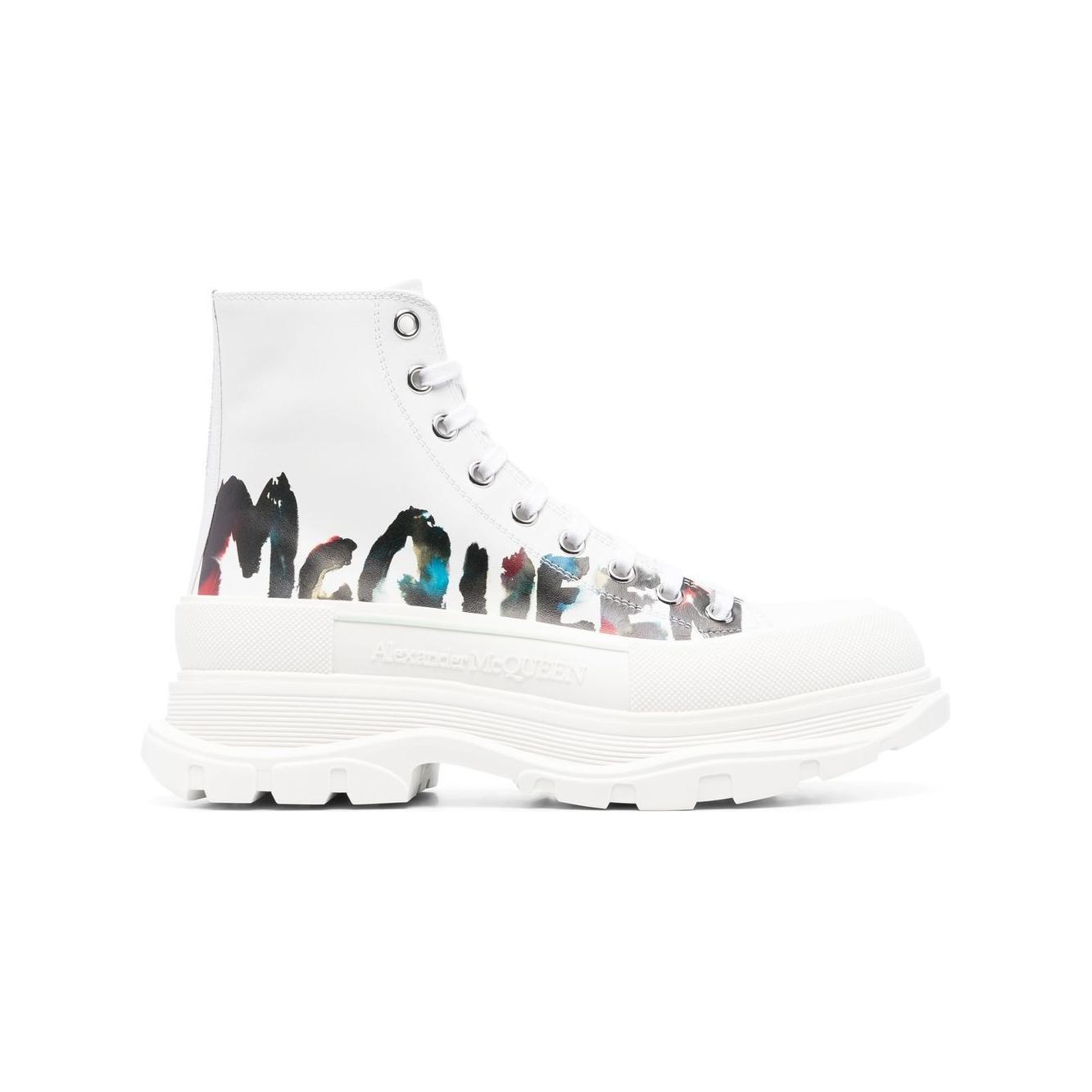 Alexander McQueen Tread Slick high-top Sneakers Boots Alexander Mcqueen White Smoke