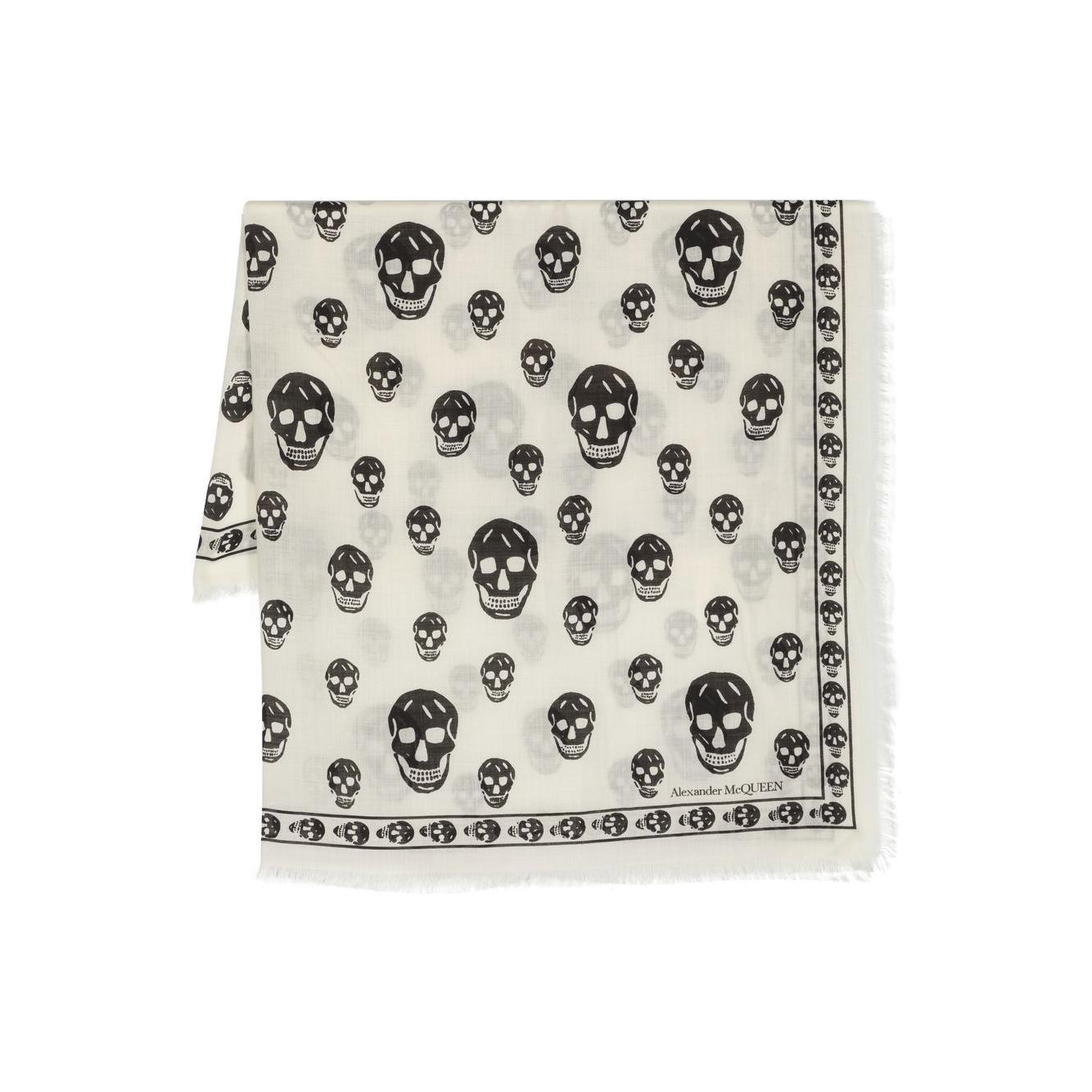 Alexander McQueen Scarfs White Scarves Hats & Gloves Alexander Mcqueen Light Gray