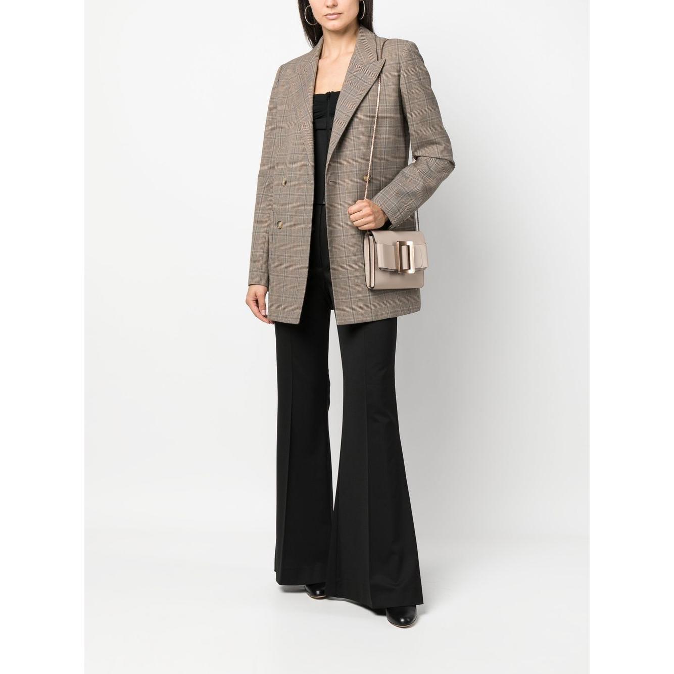 Boyy Buckle detail Clutch Bag in Dove Grey Shoulder Boyy Beige