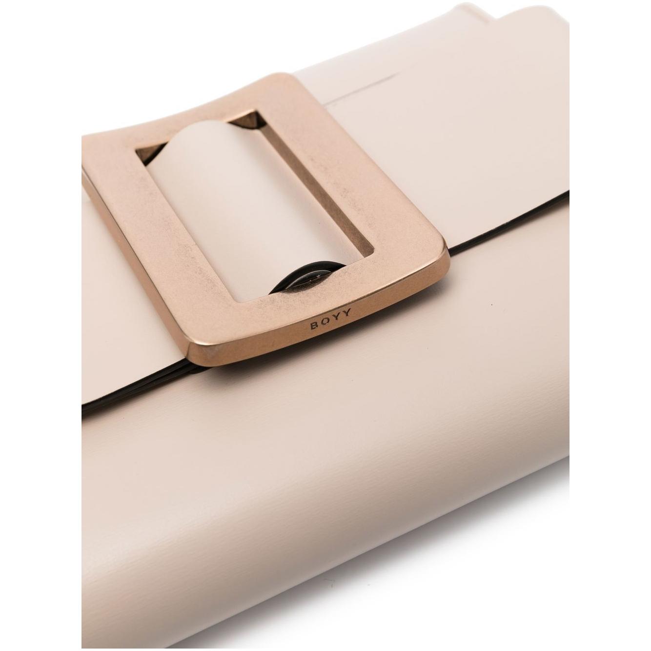 Boyy Buckle detail Clutch Bag in Dove Grey Shoulder Boyy Light Gray