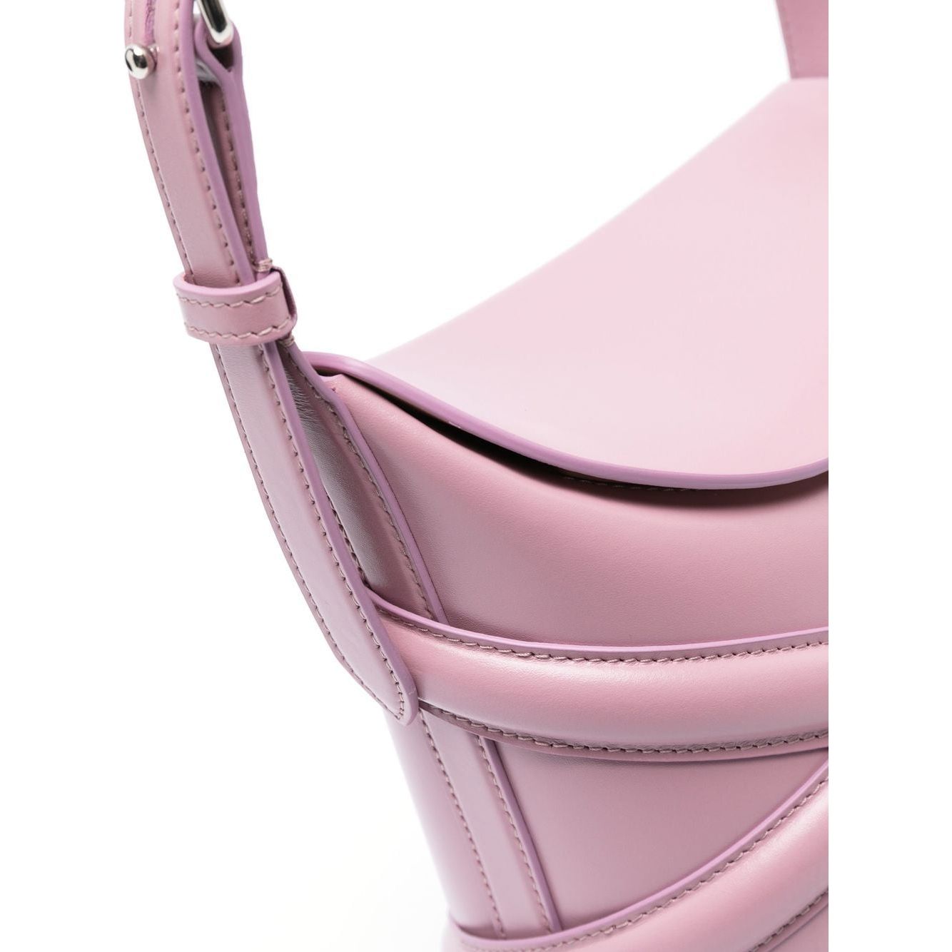 Alexander McQueen The Curve Bucket Bag Shoulder Alexander Mcqueen Rosy Brown