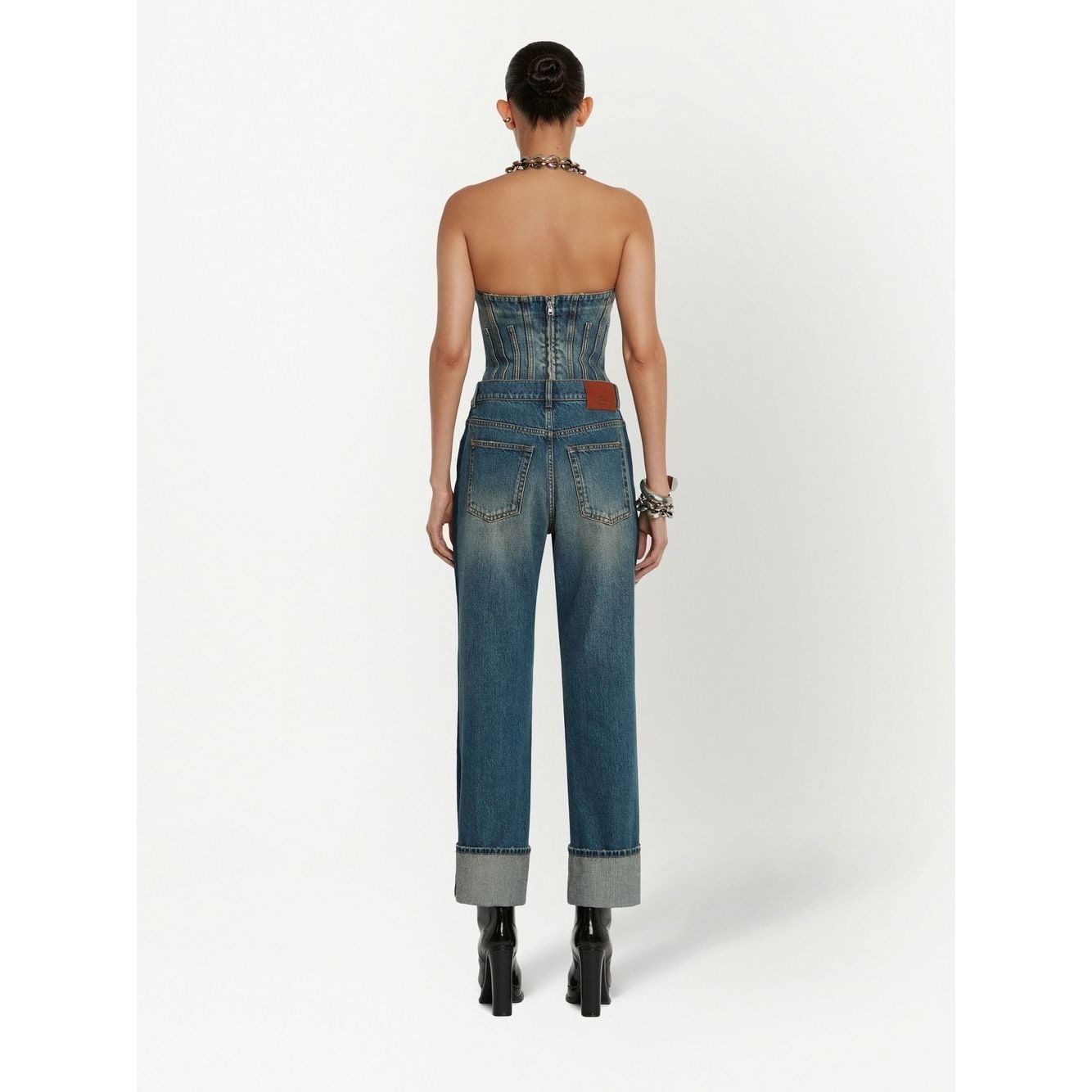 Alexander McQueen turn-up Hem straight-leg Jeans Jeans Alexander Mcqueen Beige