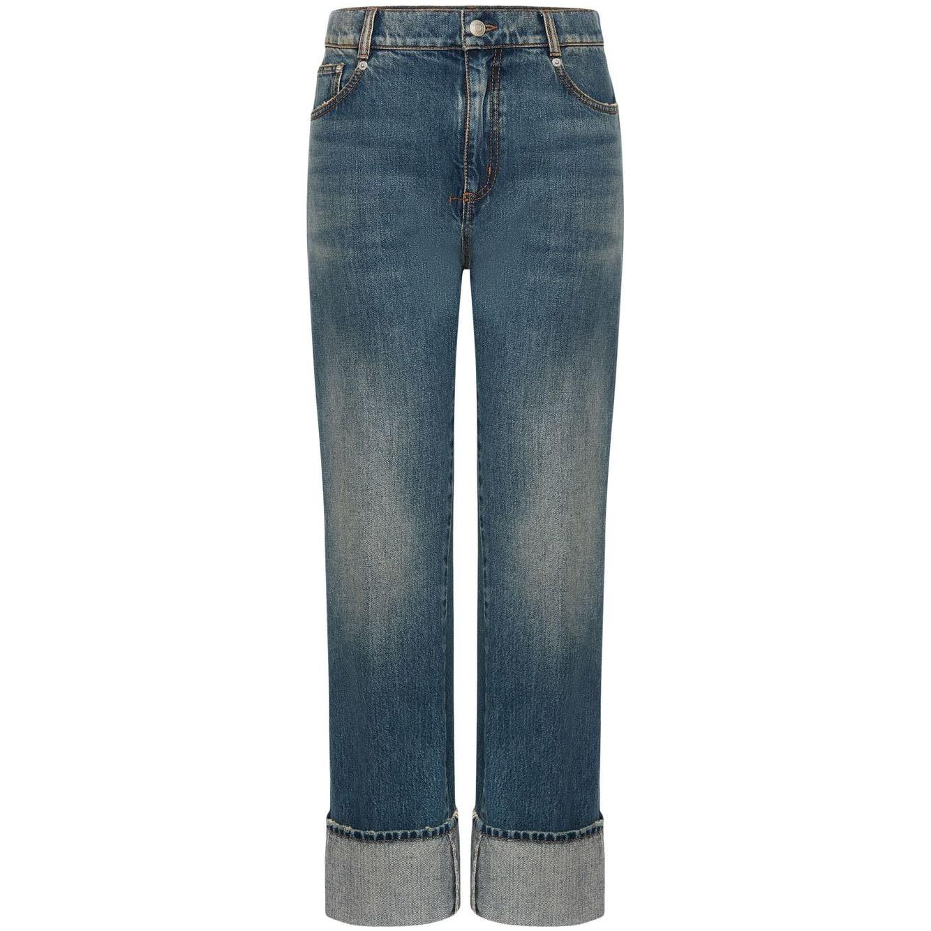 Alexander McQueen turn-up Hem straight-leg Jeans Jeans Alexander Mcqueen Dim Gray