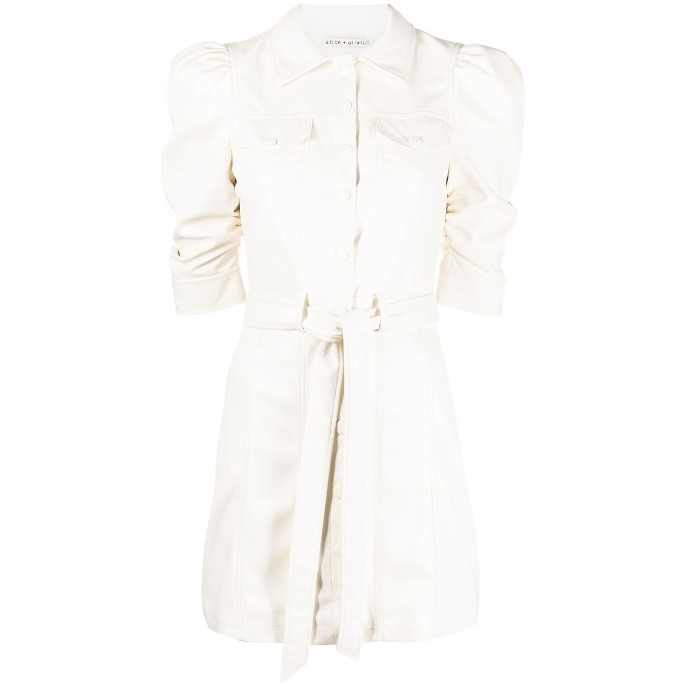 Alice + Olivia shirt dress Dresses Alice + Olivia White Smoke