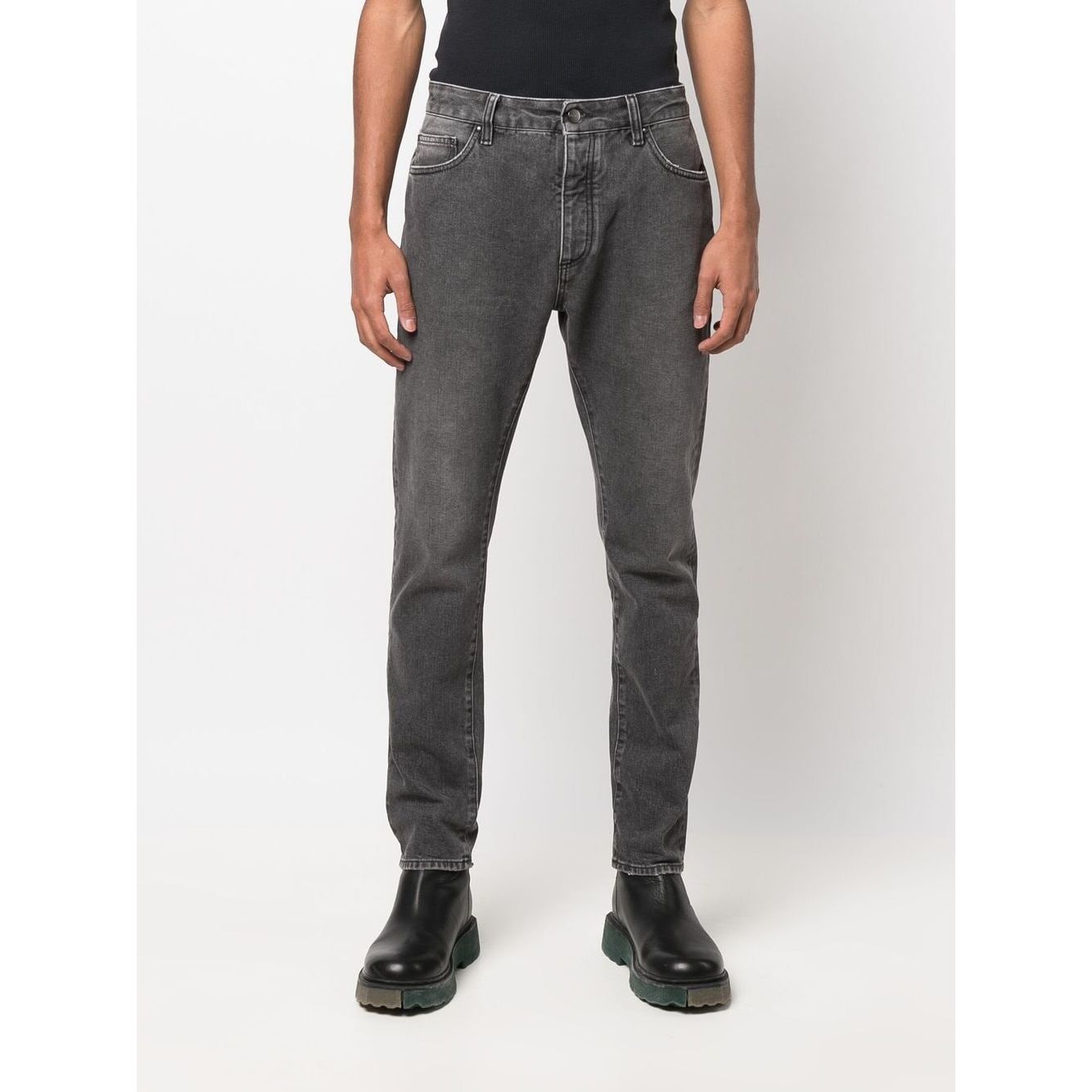 Palm Angels Jeans Black Jeans Palm Angels Dark Slate Gray