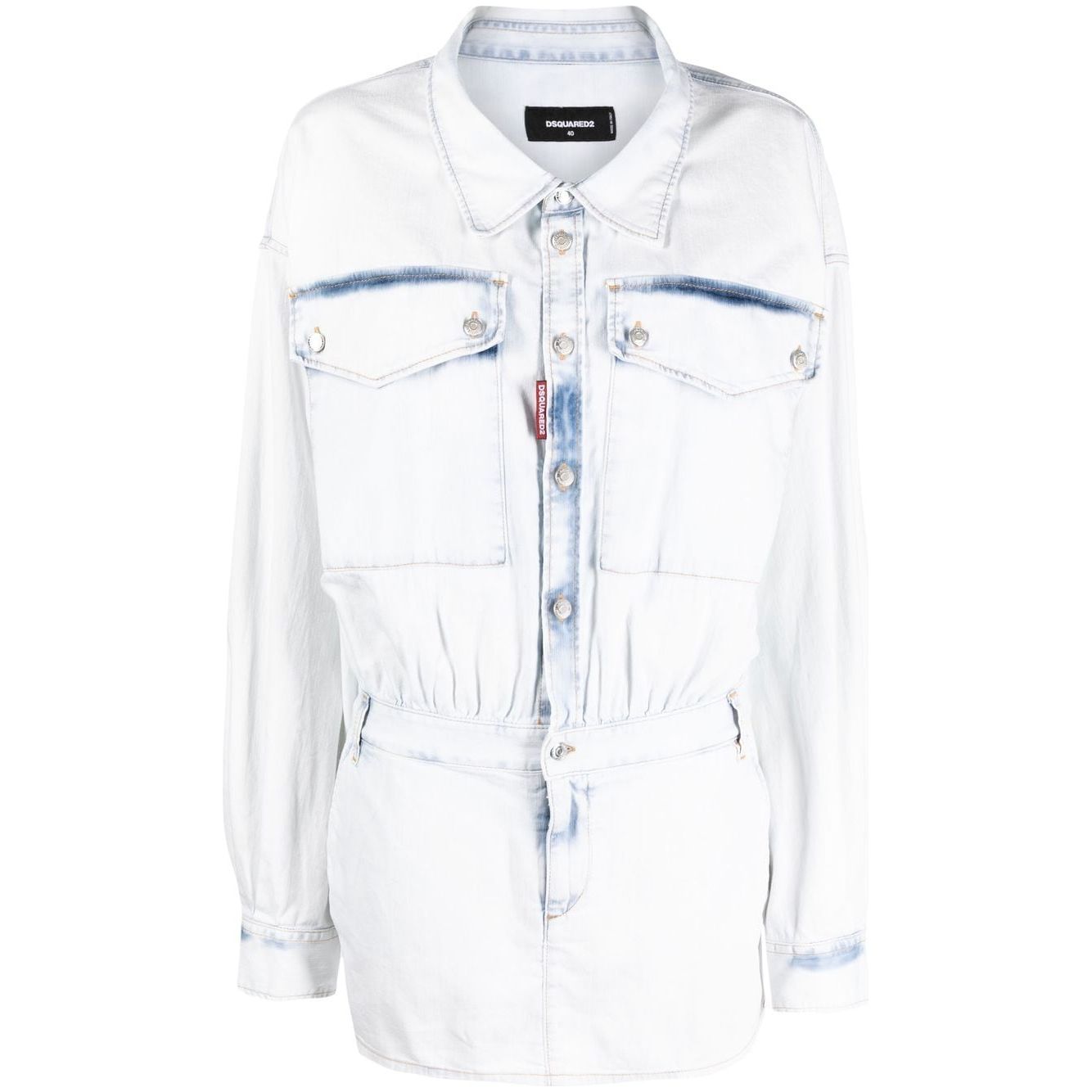 Dsquared2 Dresses Clear Blue Dresses Dsquared2 White Smoke