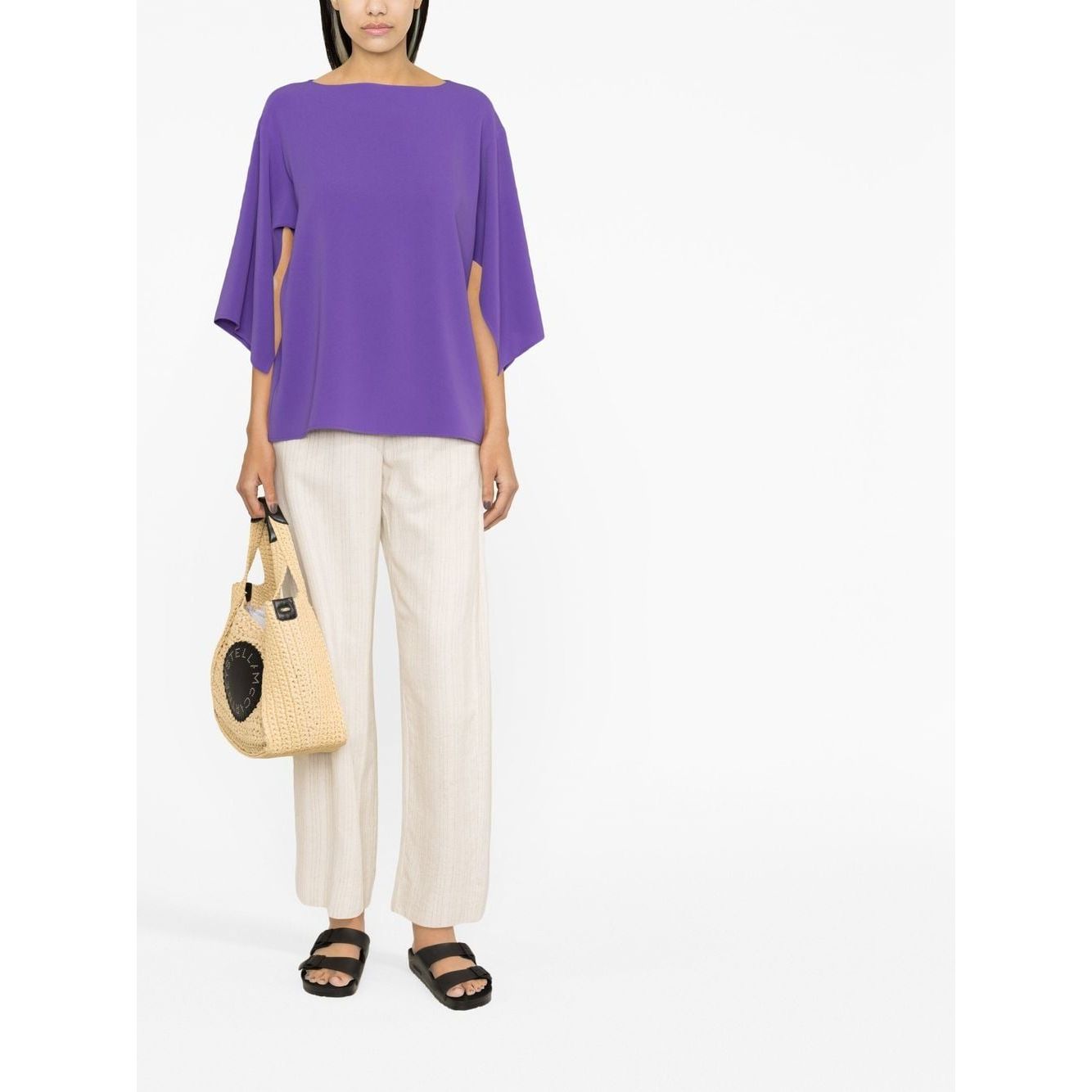 Alberto Biani Top Purple Topwear Alberto Biani White Smoke