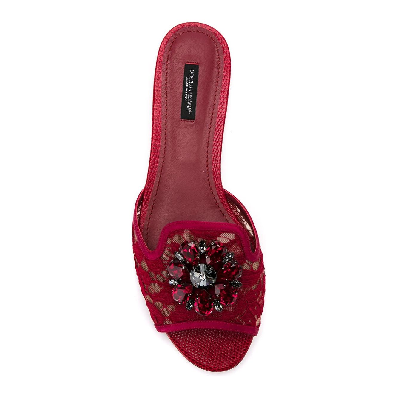 Dolce & Gabbana Rainbow Lace brooch-detail sandals Sandals Dolce & Gabbana Brown