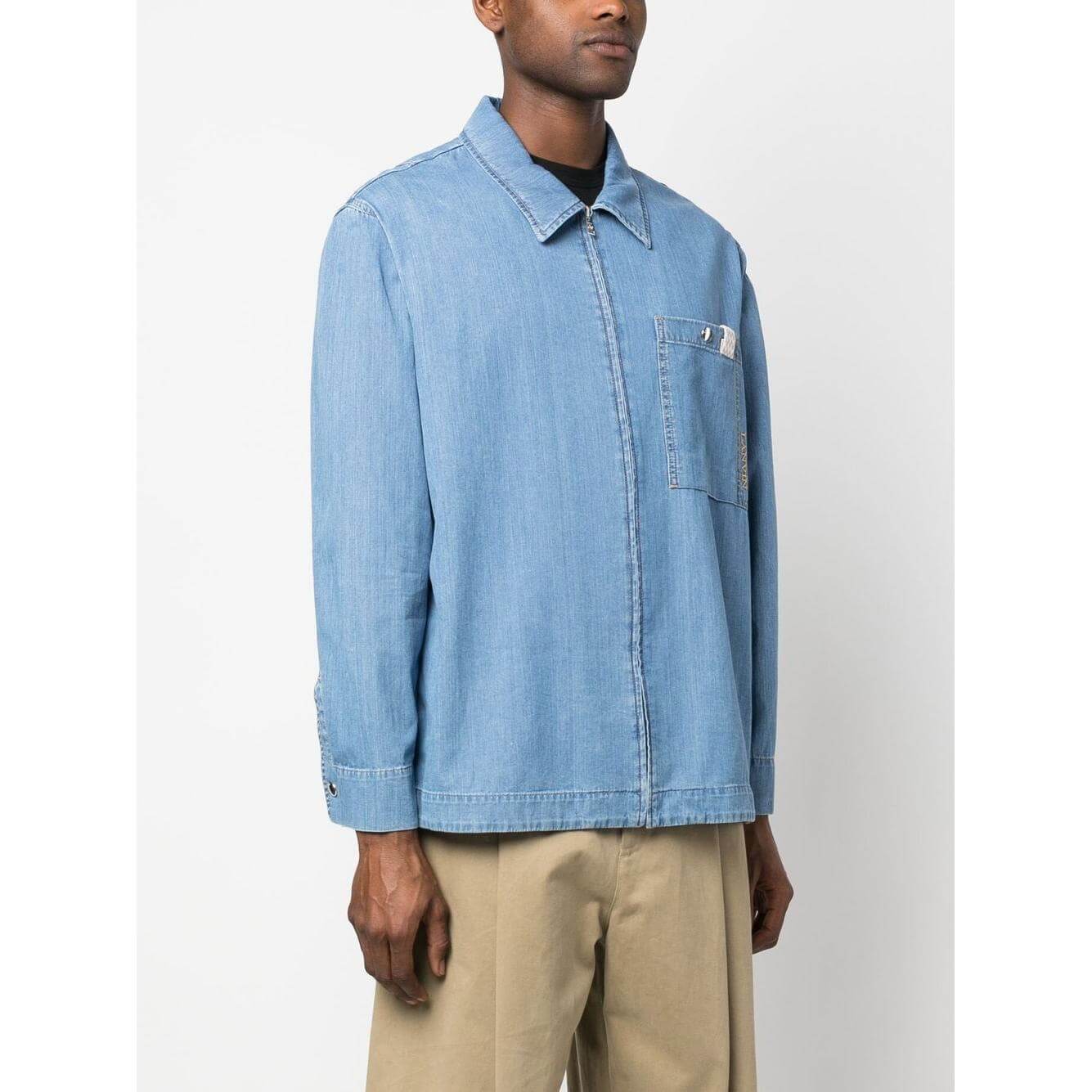 Lanvin Shirts Clear Blue Shirts Lanvin Light Gray