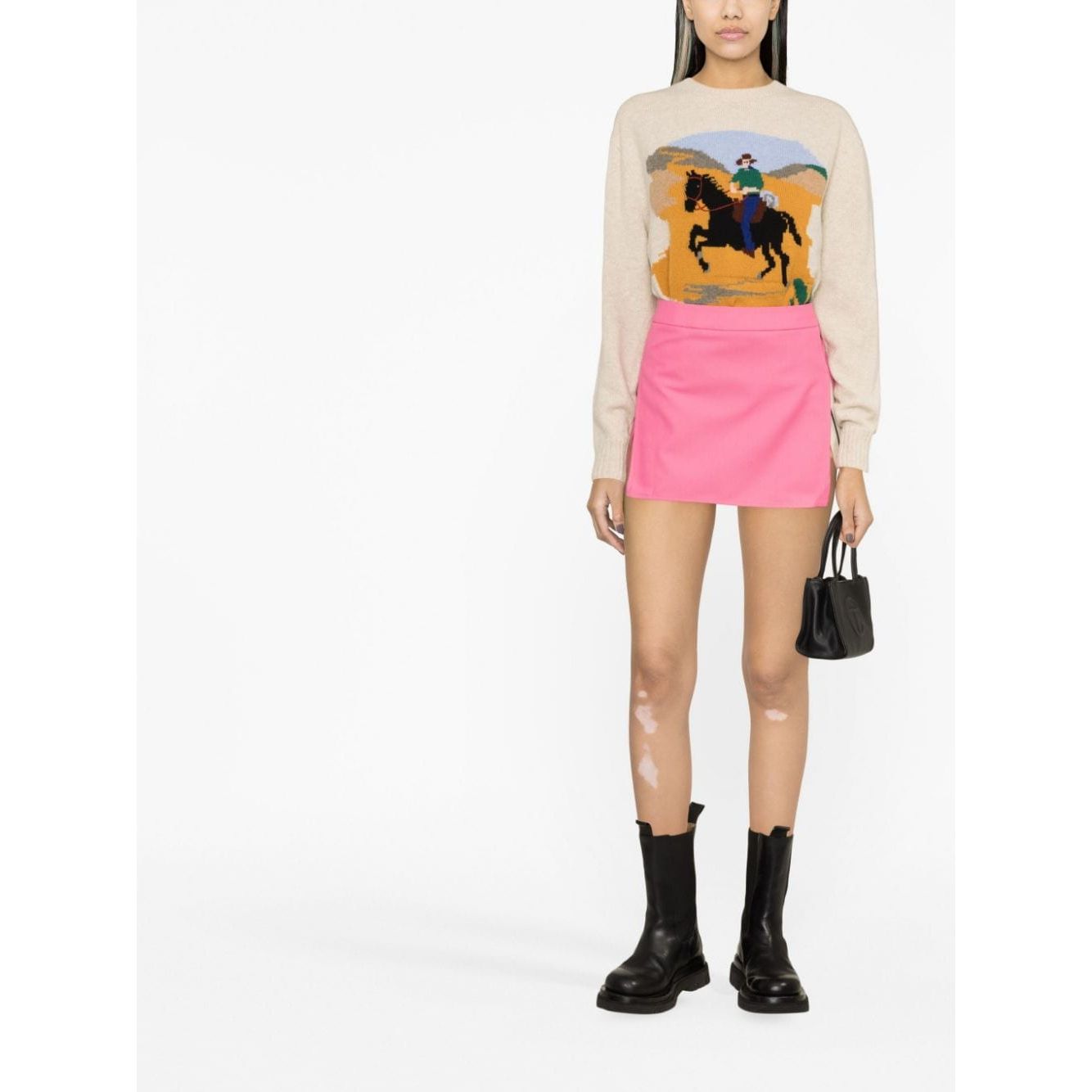 Palm Angels Skirts Fuchsia Skirts Palm Angels White Smoke