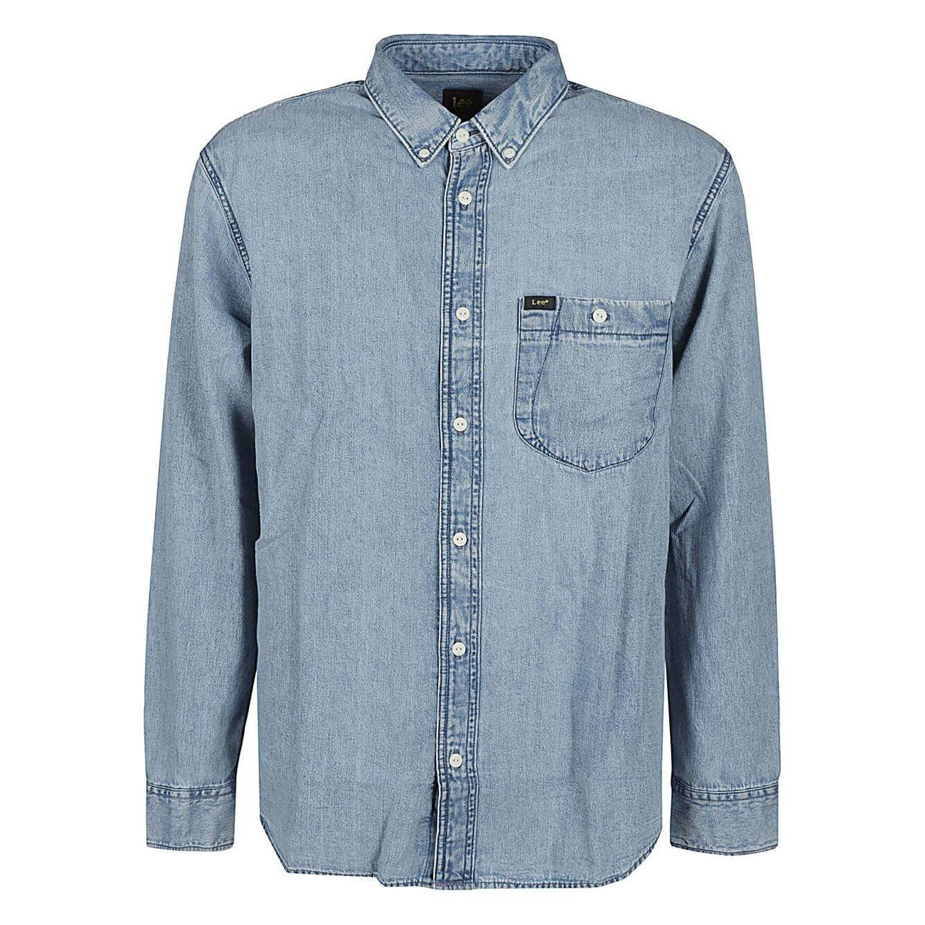 Lee Shirts Clear Blue Shirts Lee Light Slate Gray