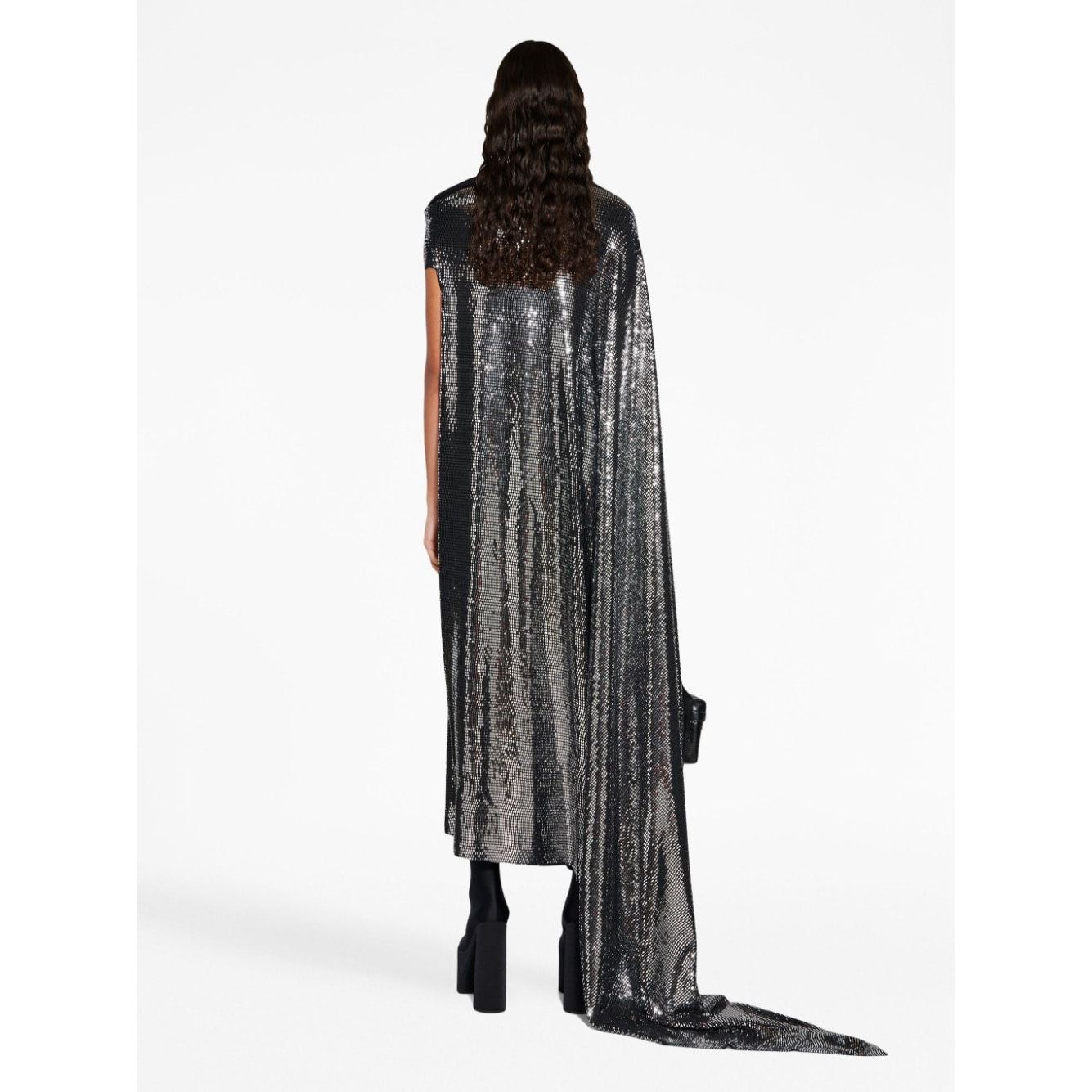 Balenciaga Metallic Effect Midi Dress Dresses Balenciaga Dark Slate Gray
