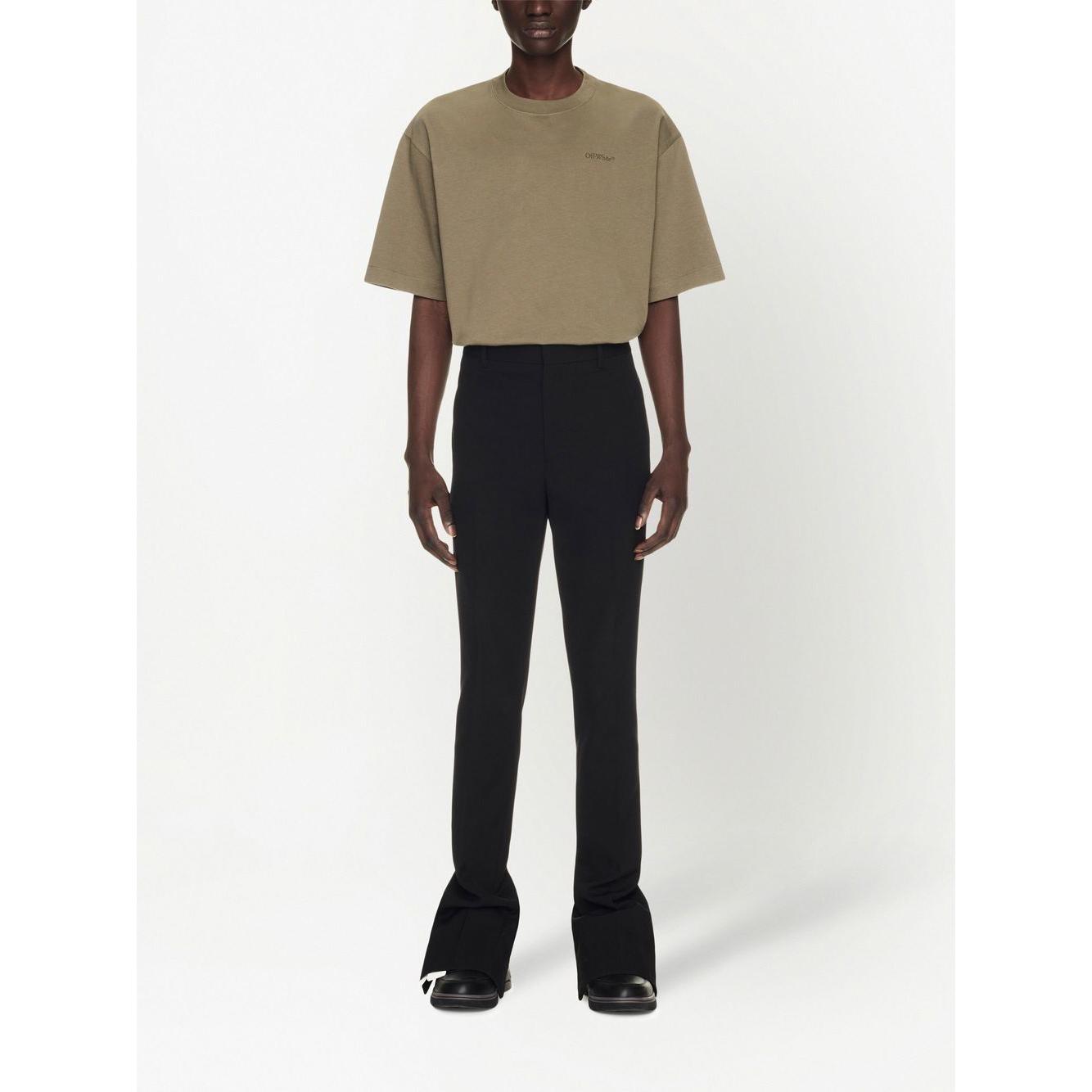 Off White Trousers Black Trousers Off White White Smoke