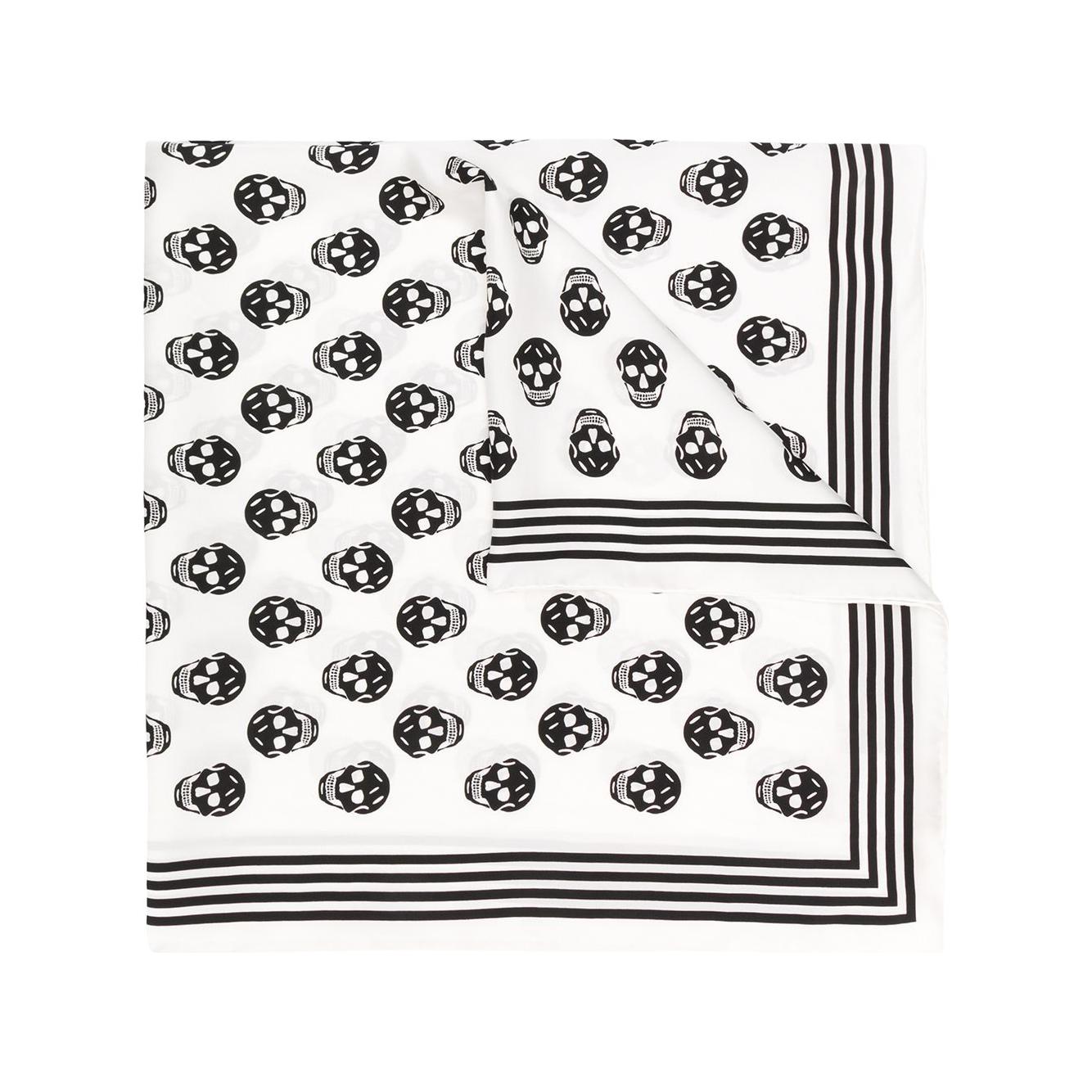 Alexander McQueen Scarfs White Scarves Hats & Gloves Alexander Mcqueen White Smoke