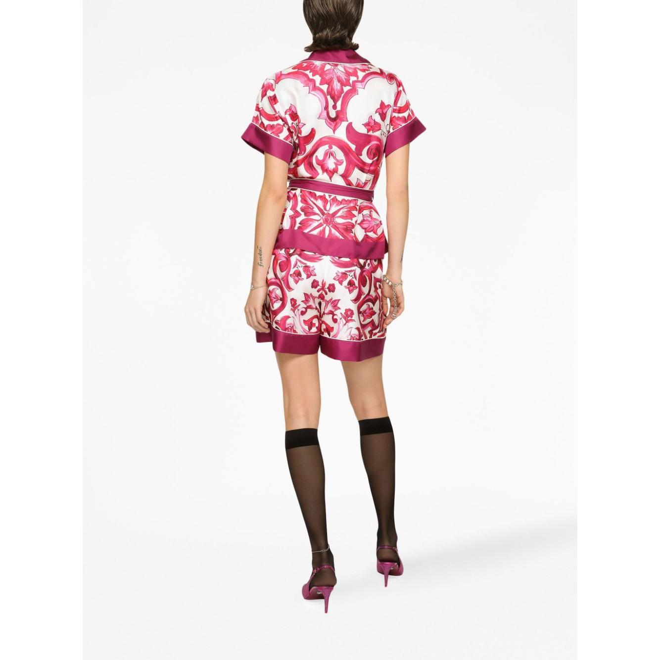 Dolce & Gabbana Dolce&Gabbana Cruise Shorts Fuchsia Short trousers Dolce & Gabbana White Smoke