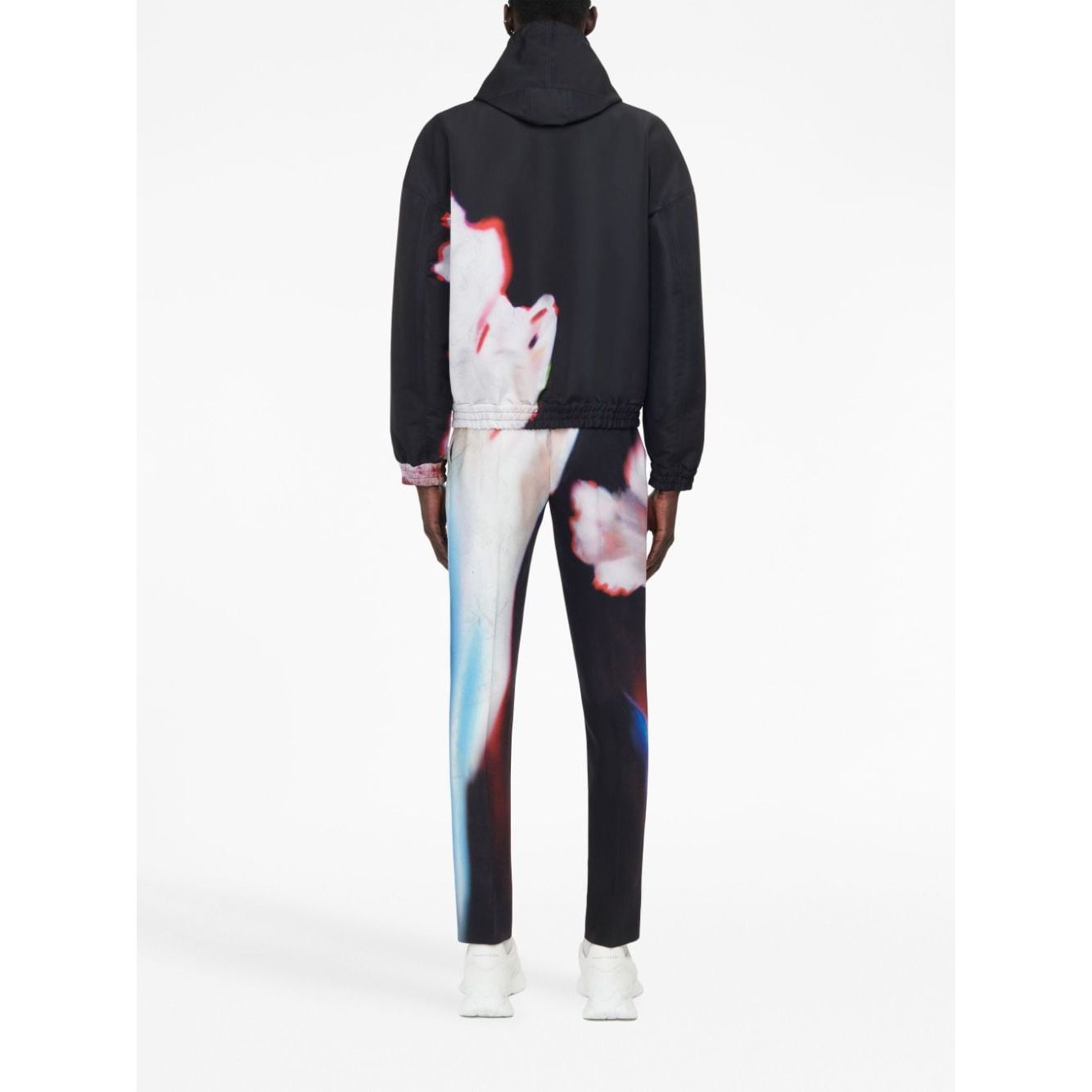 Alexander McQueen Solarised Flower Hooded Jacket Jackets Alexander Mcqueen White Smoke
