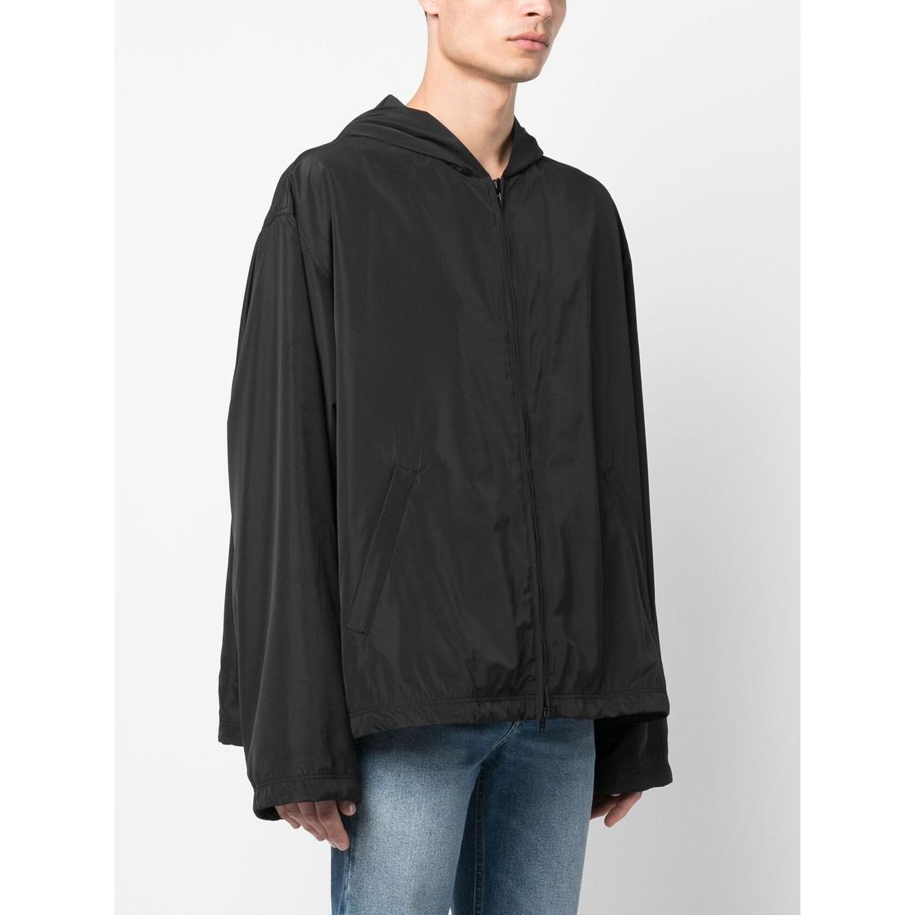 Balenciaga logo-print Hooded Windbreaker Jackets Balenciaga Lavender