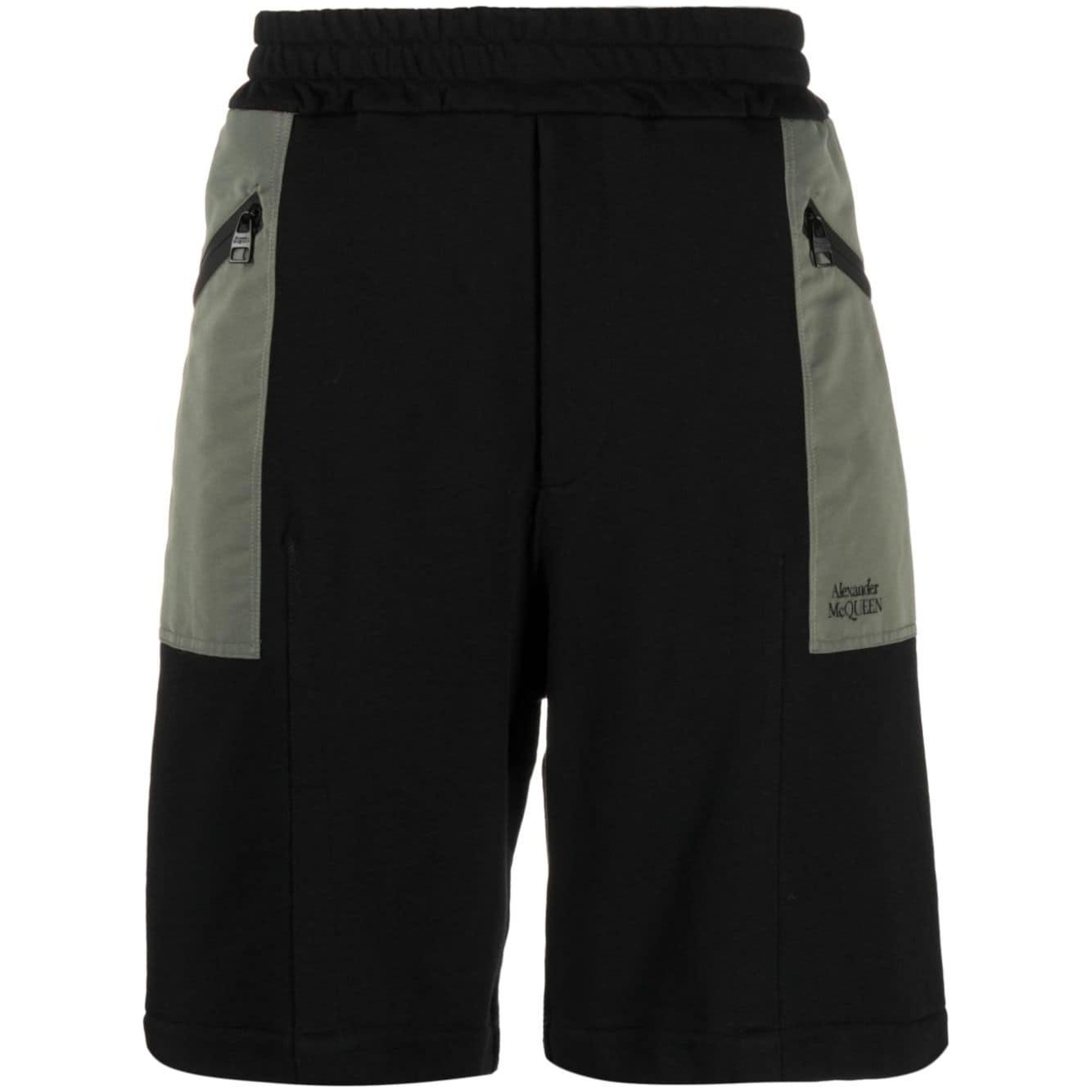 Alexander McQueen two-tone Elasticated Track Shorts Short trousers Alexander Mcqueen Black