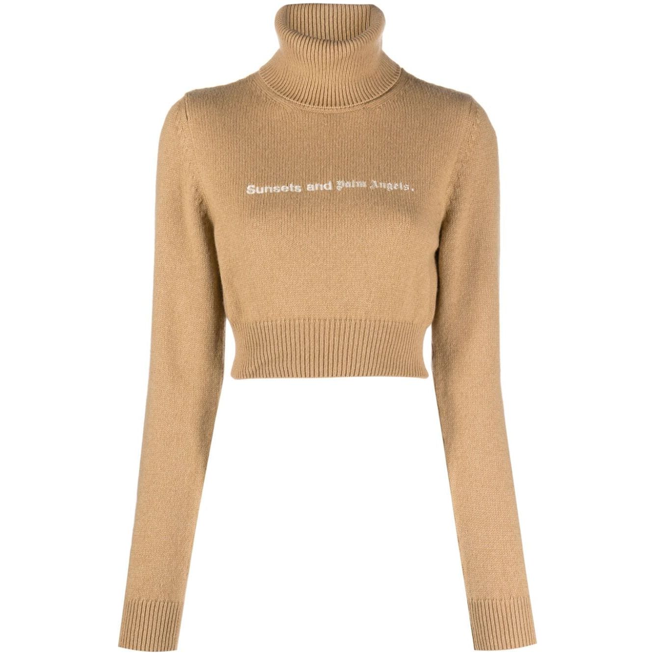 Palm Angels Sweaters Camel Topwear Palm Angels Dark Khaki