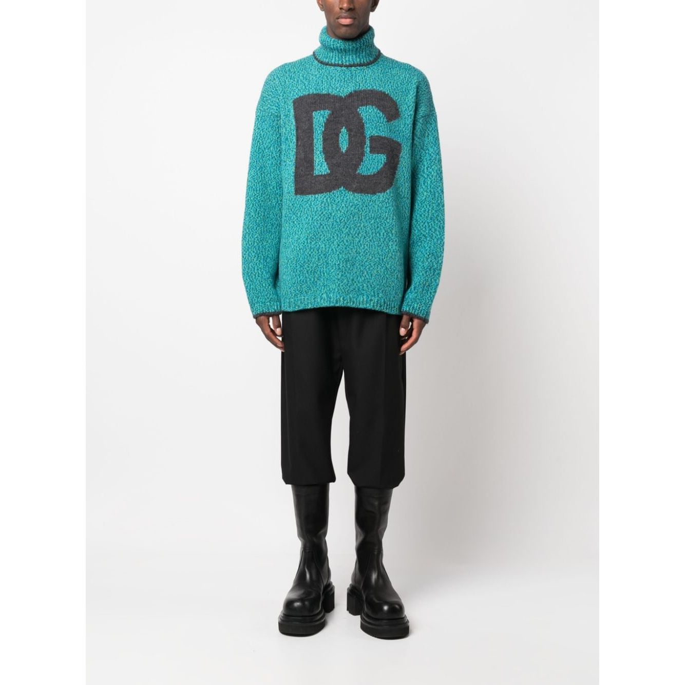 Dolce & Gabbana Sweaters Blue Topwear Dolce & Gabbana Dark Slate Gray