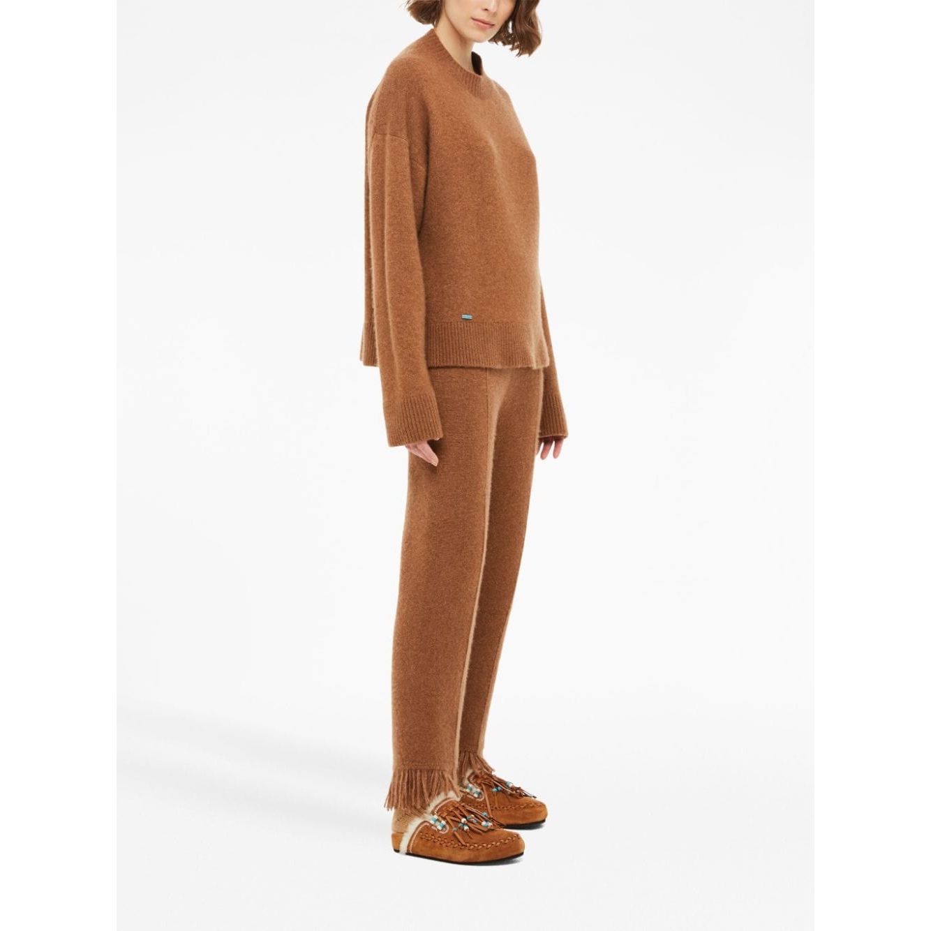 Alanui Trousers Camel Trousers Alanui White Smoke