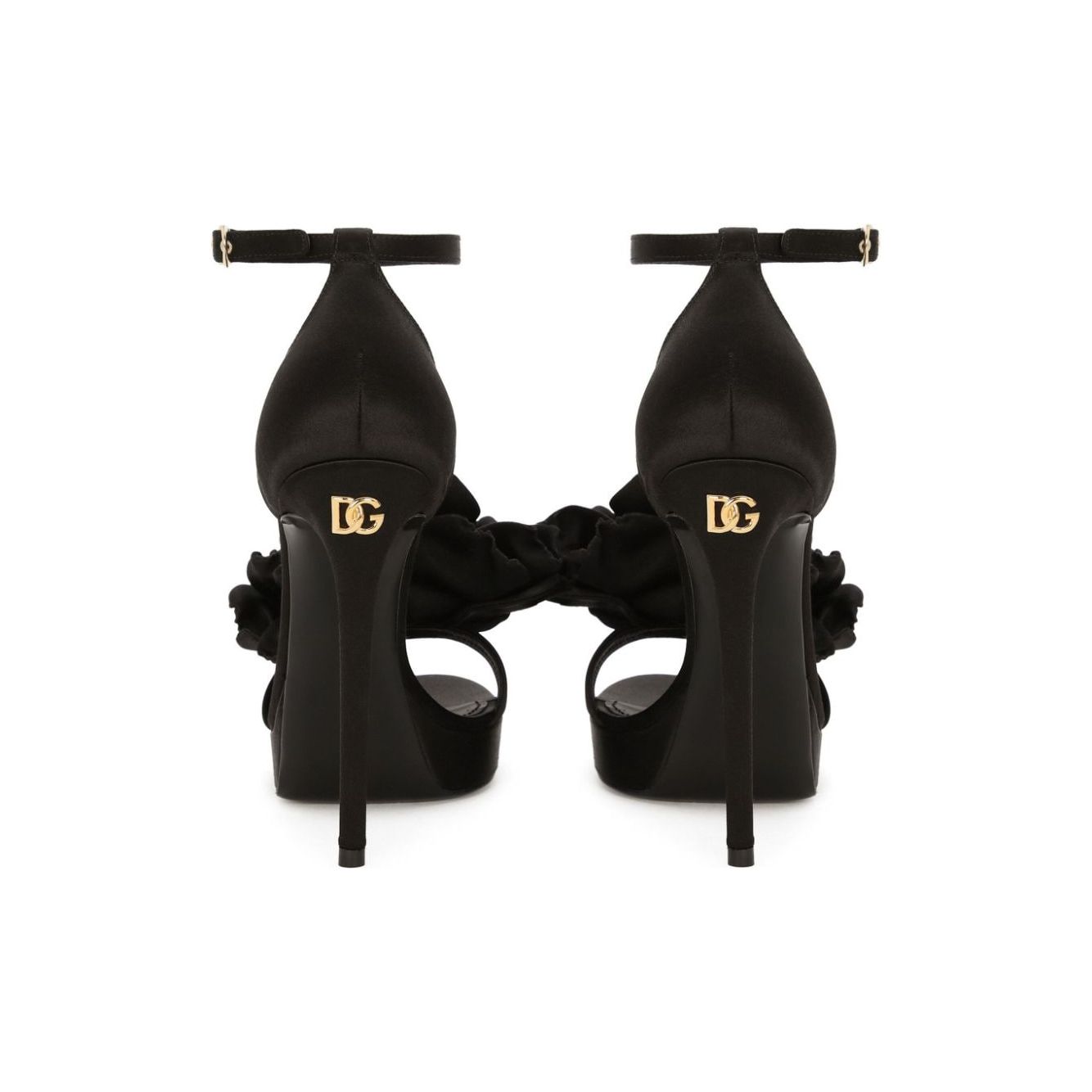 Dolce & Gabbana Keira 105mm flower appliqué sandals Sandals Dolce & Gabbana Black