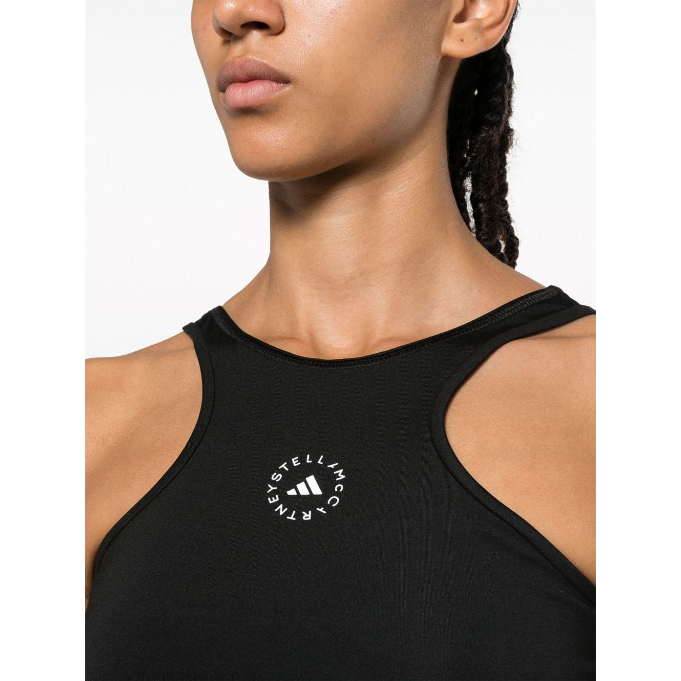 Adidas By Stella McCartney Top Black Topwear Adidas By Stella McCartney Dark Salmon