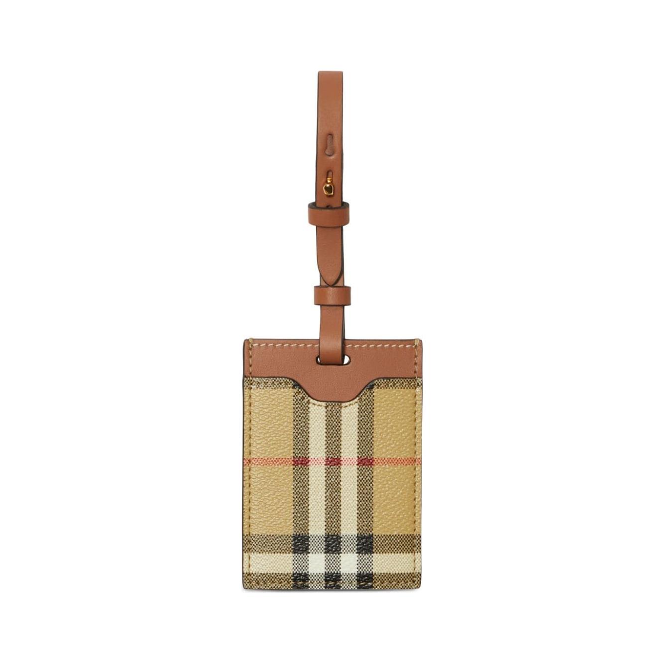 Burberry checkered luggage tag