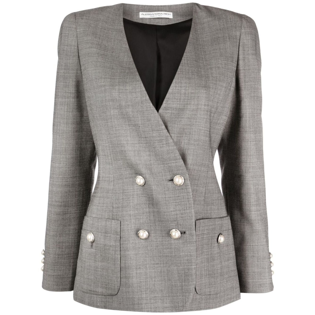 Alessandra Rich Jackets Grey Jackets Alessandra Rich Light Slate Gray