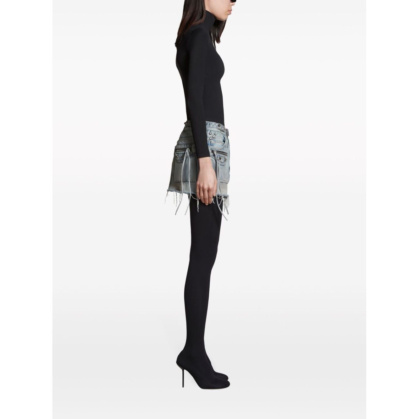 Balenciaga Cagole denim miniskirt Skirts Balenciaga White Smoke
