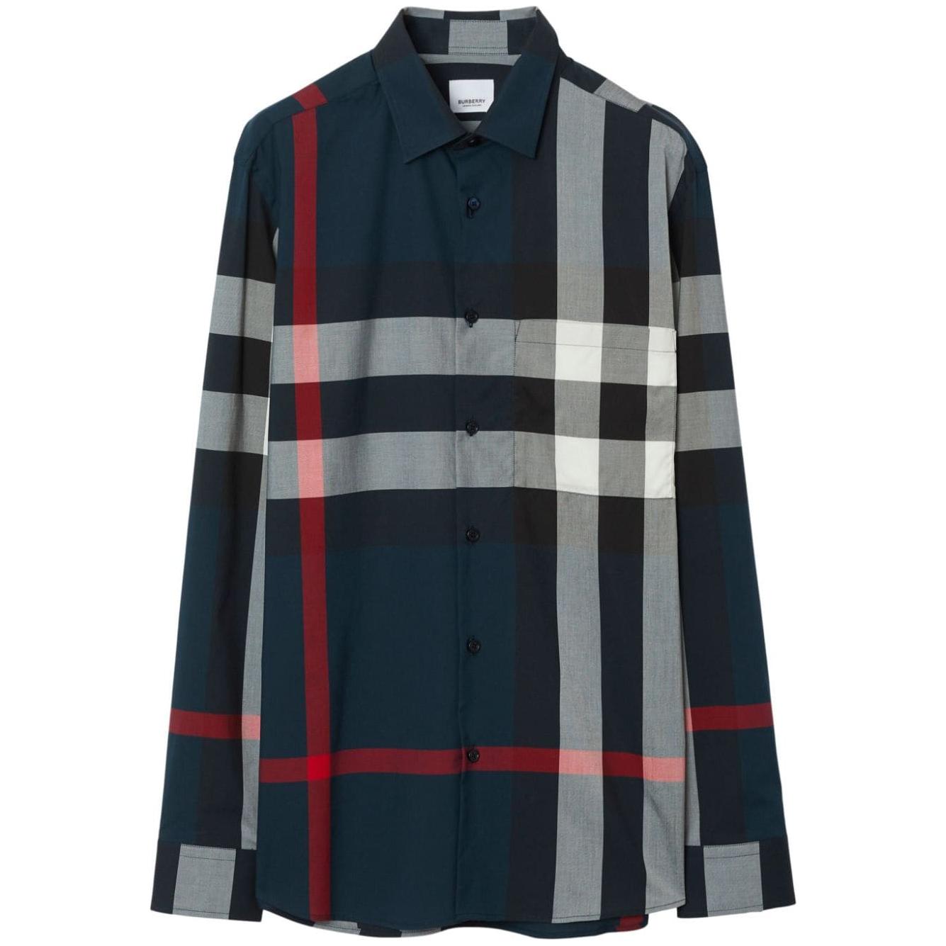 Burberry Shirts Blue Shirts Burberry Dark Slate Gray