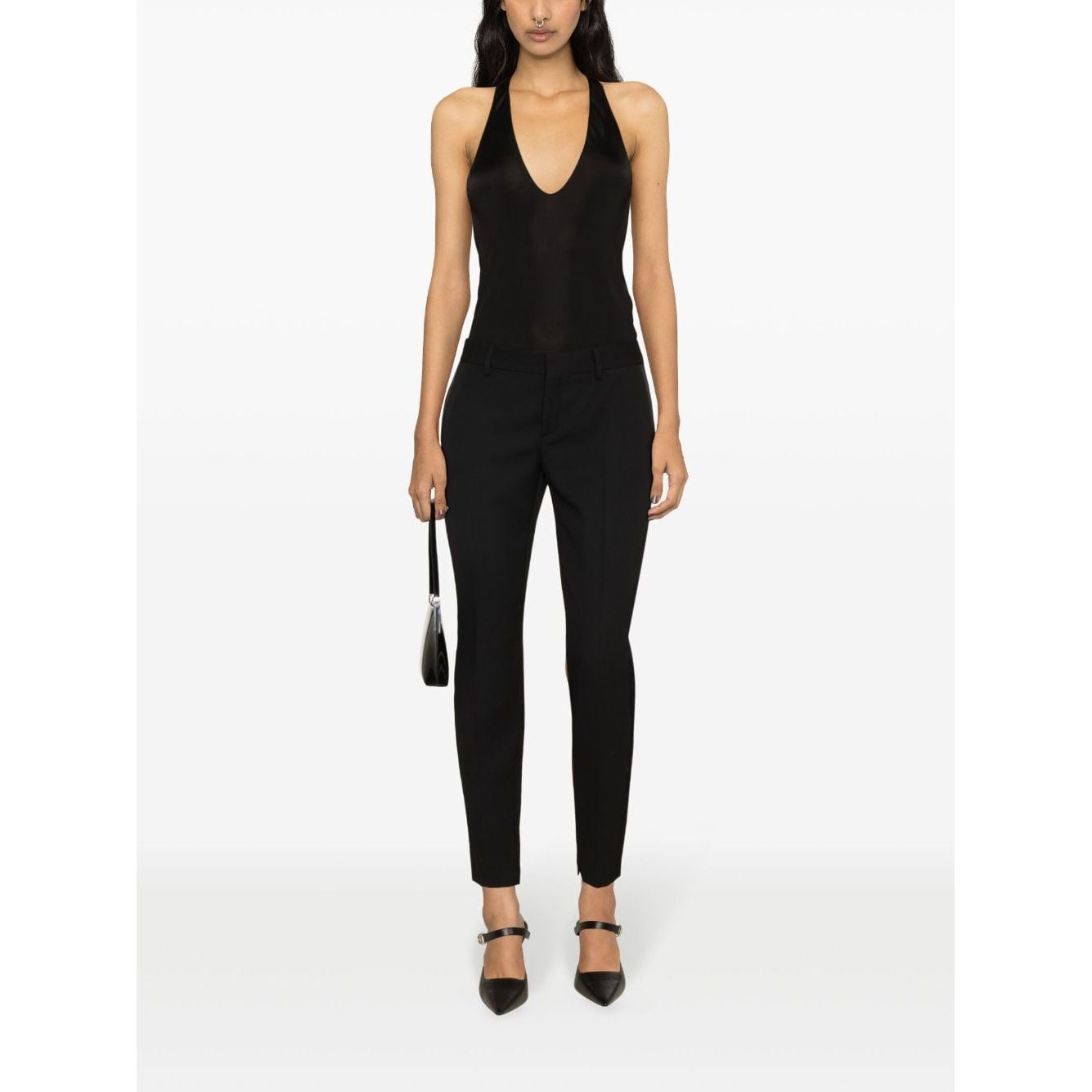 Saint Laurent Top Black Topwear Saint Laurent White Smoke