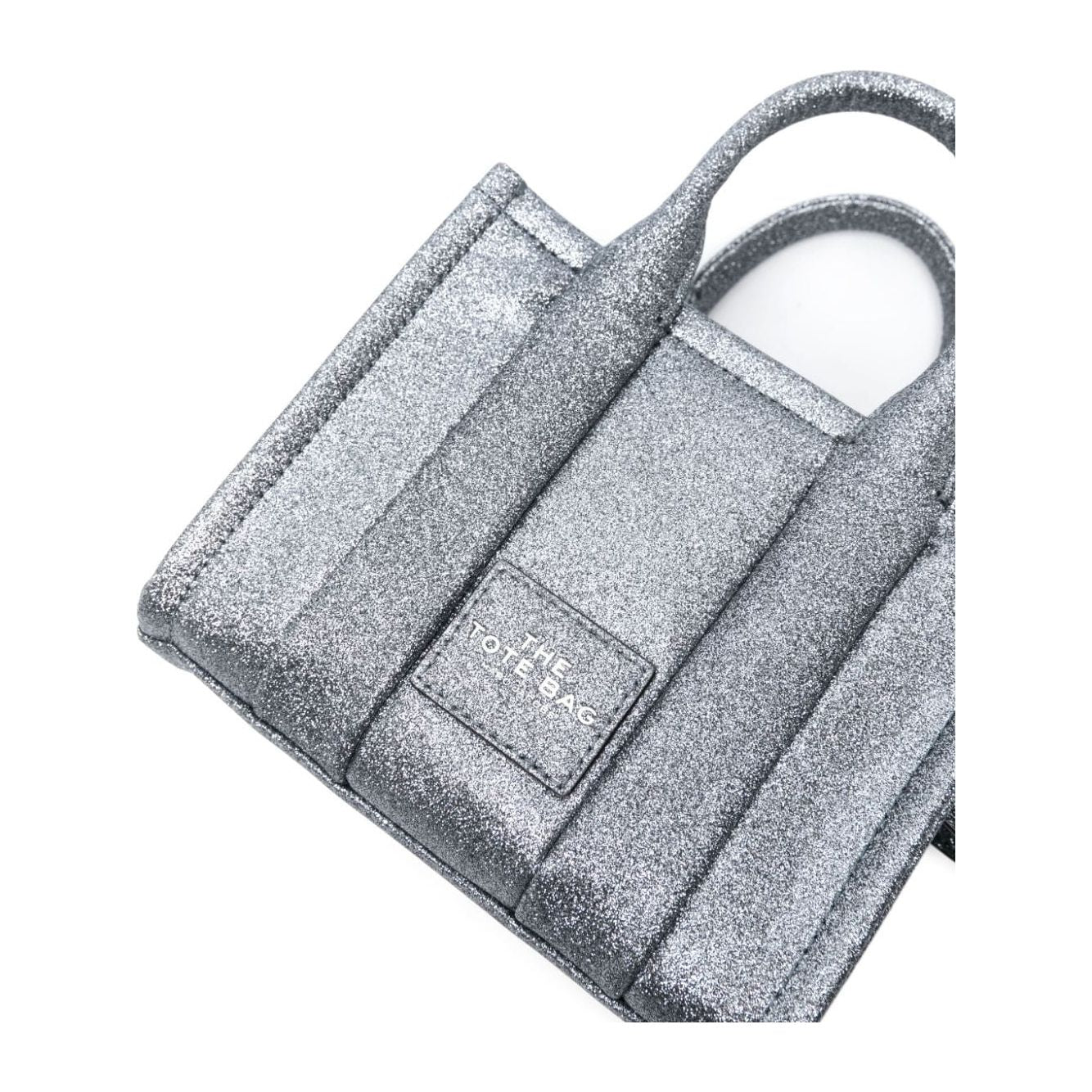 Marc Jacobs The Galactic Glitter Mini Tote Bag in Silver Shopper Marc Jacobs Gray