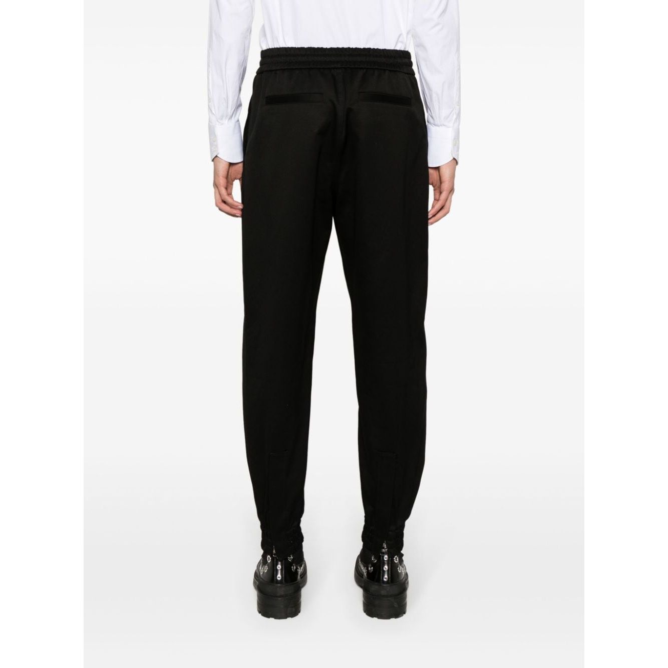 Alexander McQueen Trousers Black Trousers Alexander Mcqueen White Smoke