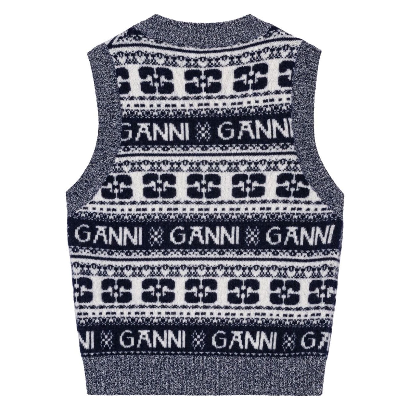 GANNI Sweaters Grey Topwear Ganni Dark Slate Gray