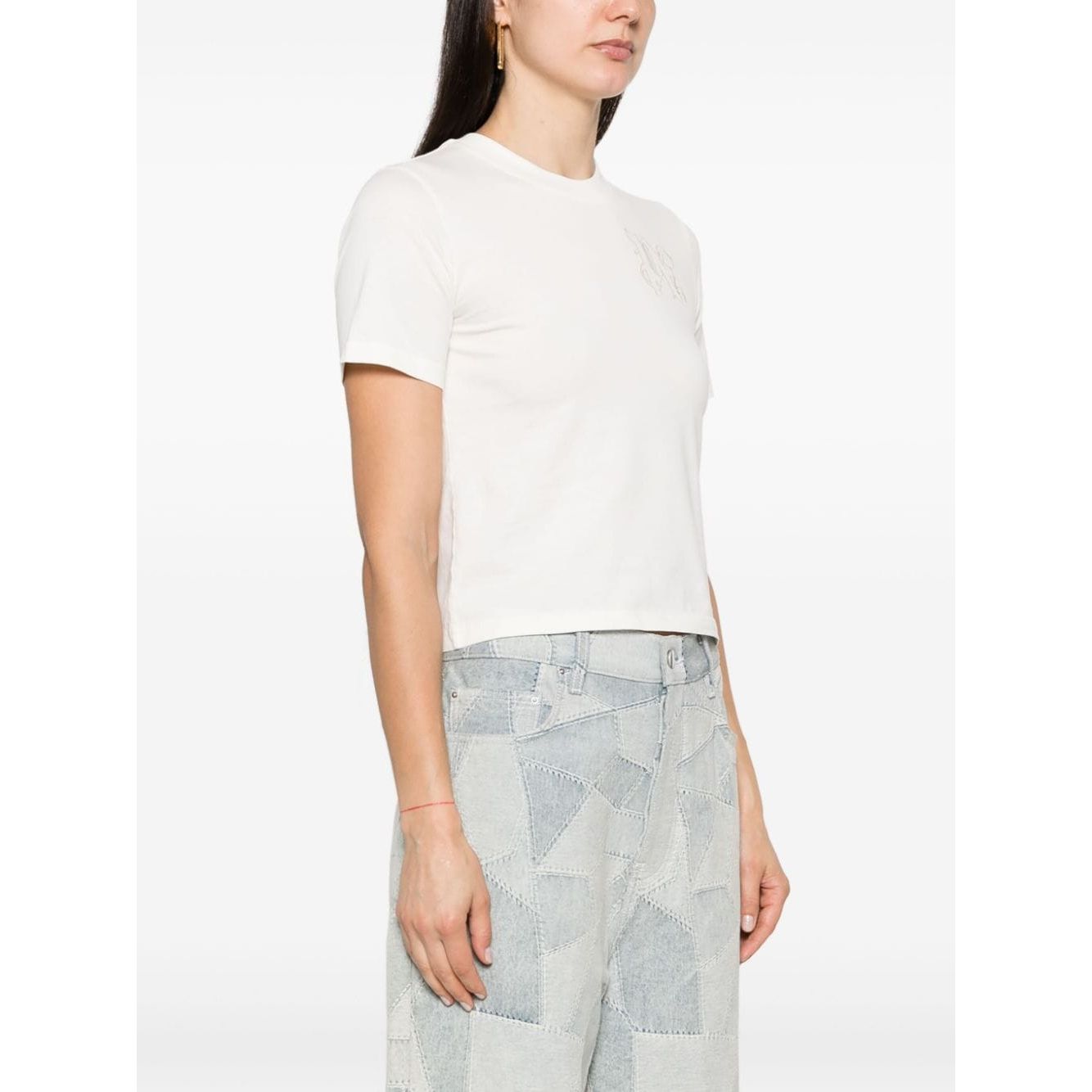 Palm Angels T-shirts and Polos White Topwear Palm Angels Beige