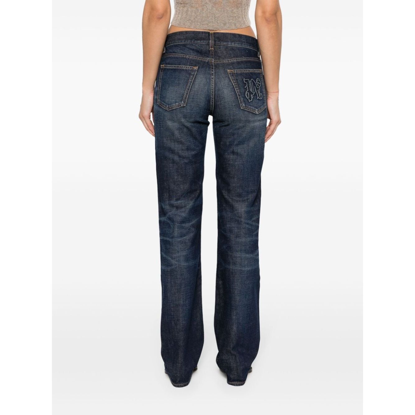 Palm Angels Jeans Blue Jeans Palm Angels White Smoke