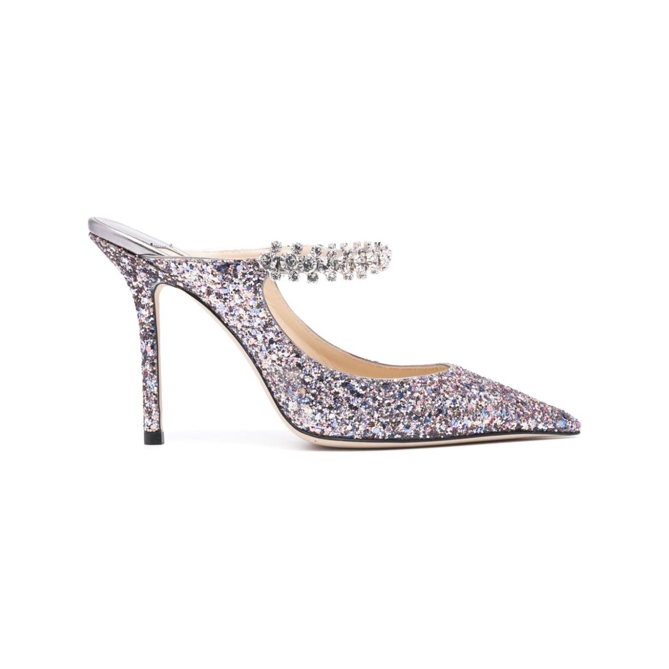 Jimmy Choo With Heel Silver Medium Heel Jimmy Choo Light Gray